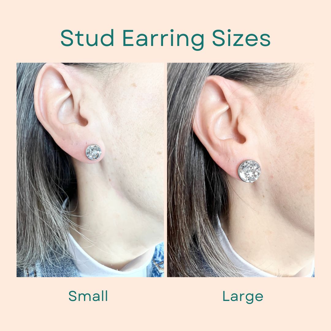Sparkle Stud Earrings-Three Sizes!