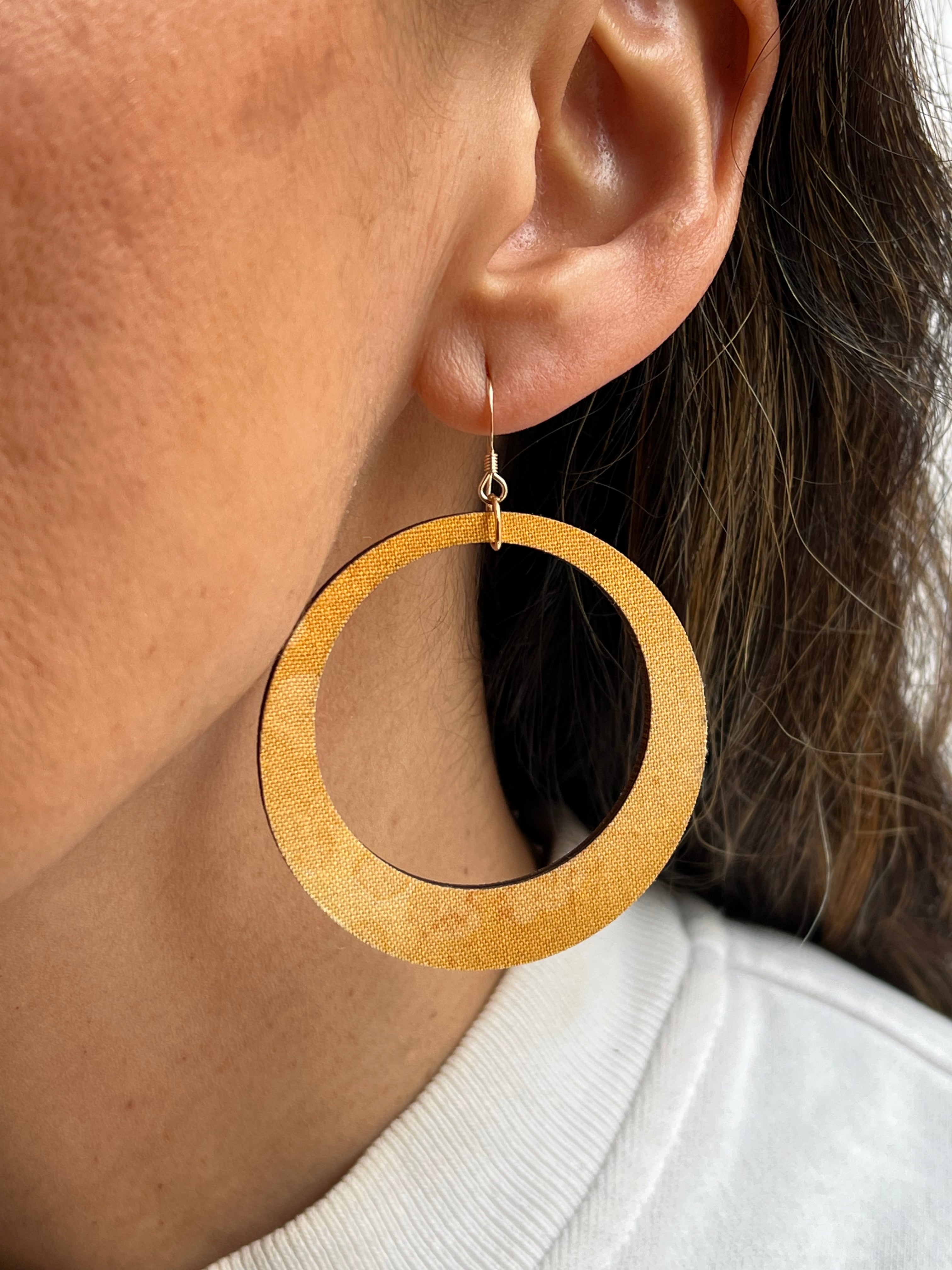 Yellow Batik Hoop