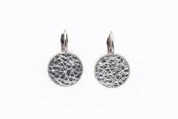 Silver Leverback Earrings — 12 mm — Stainless Steel or Gold Setting