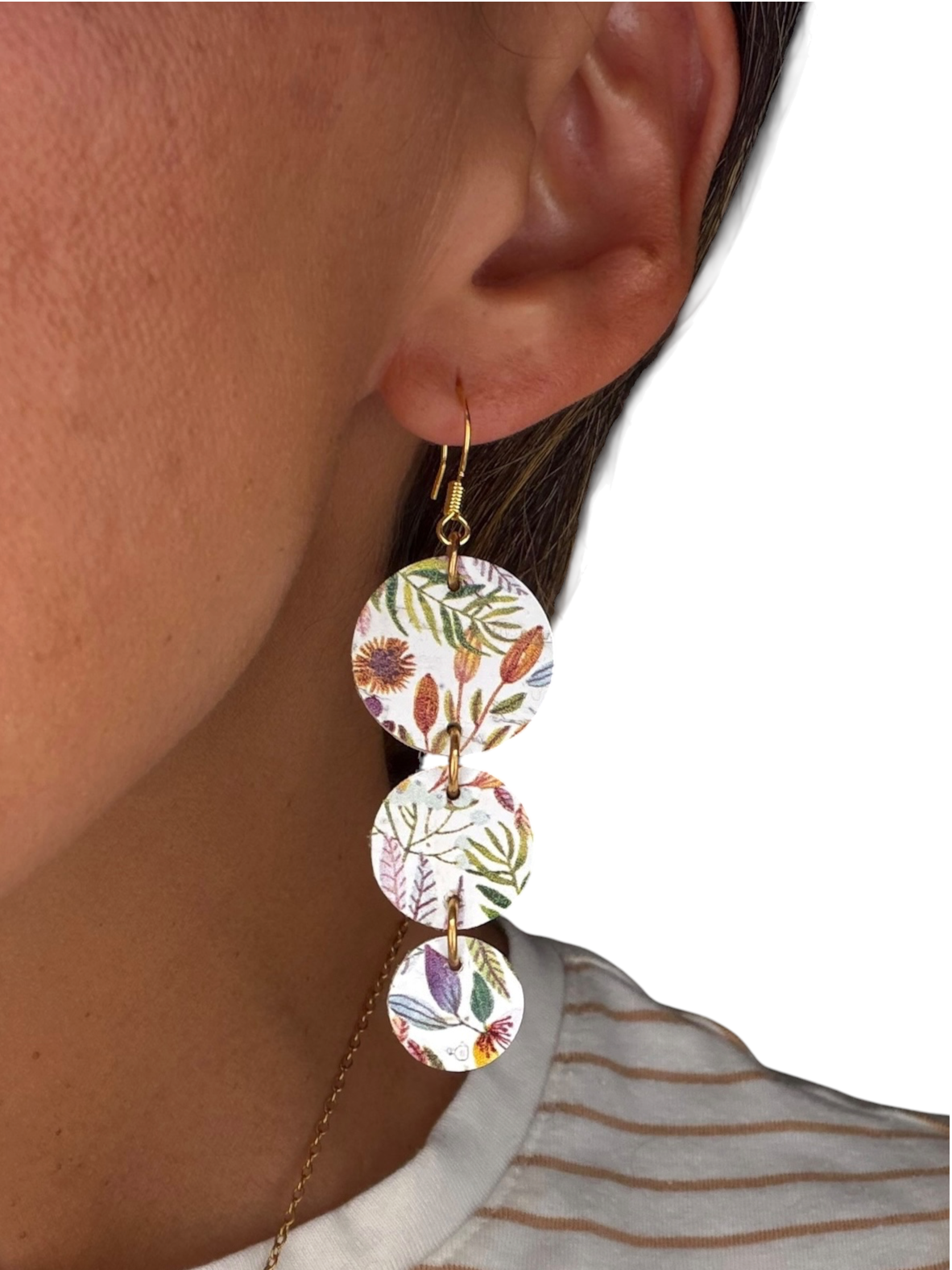 Light Fall Floral Trio Earrings