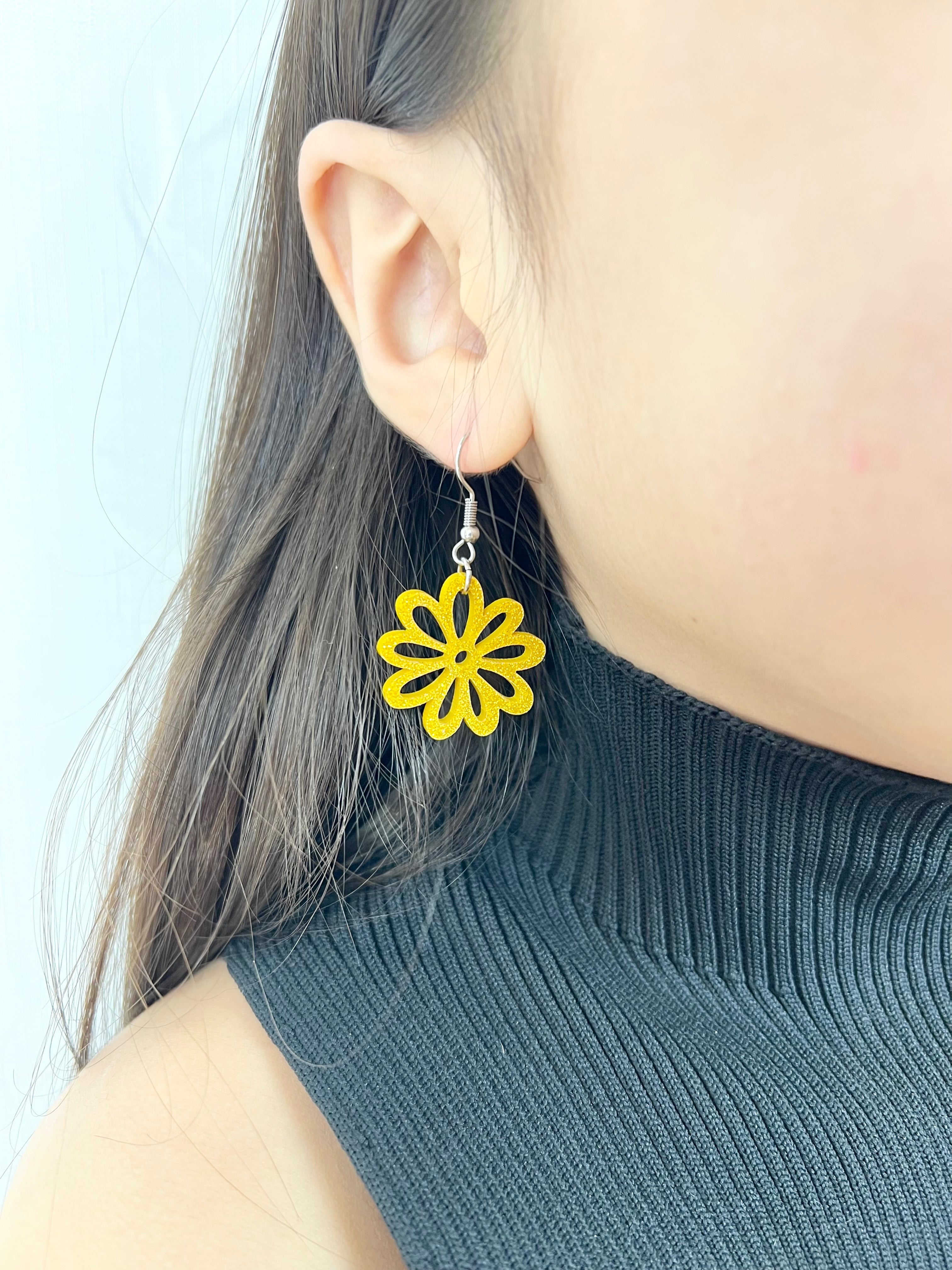 Acrylic Flower Earrings