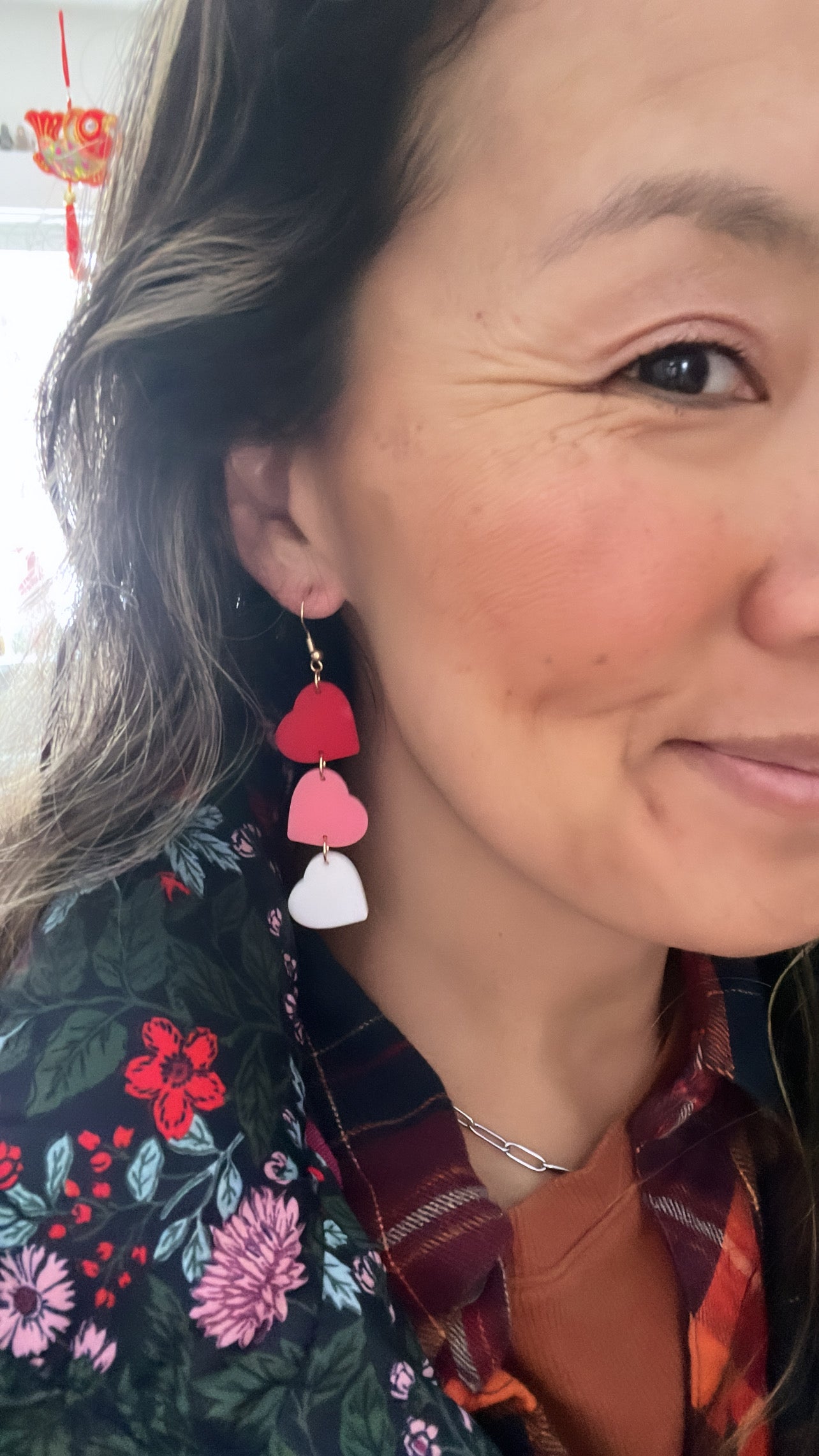 Acrylic Heart Trio Earrings