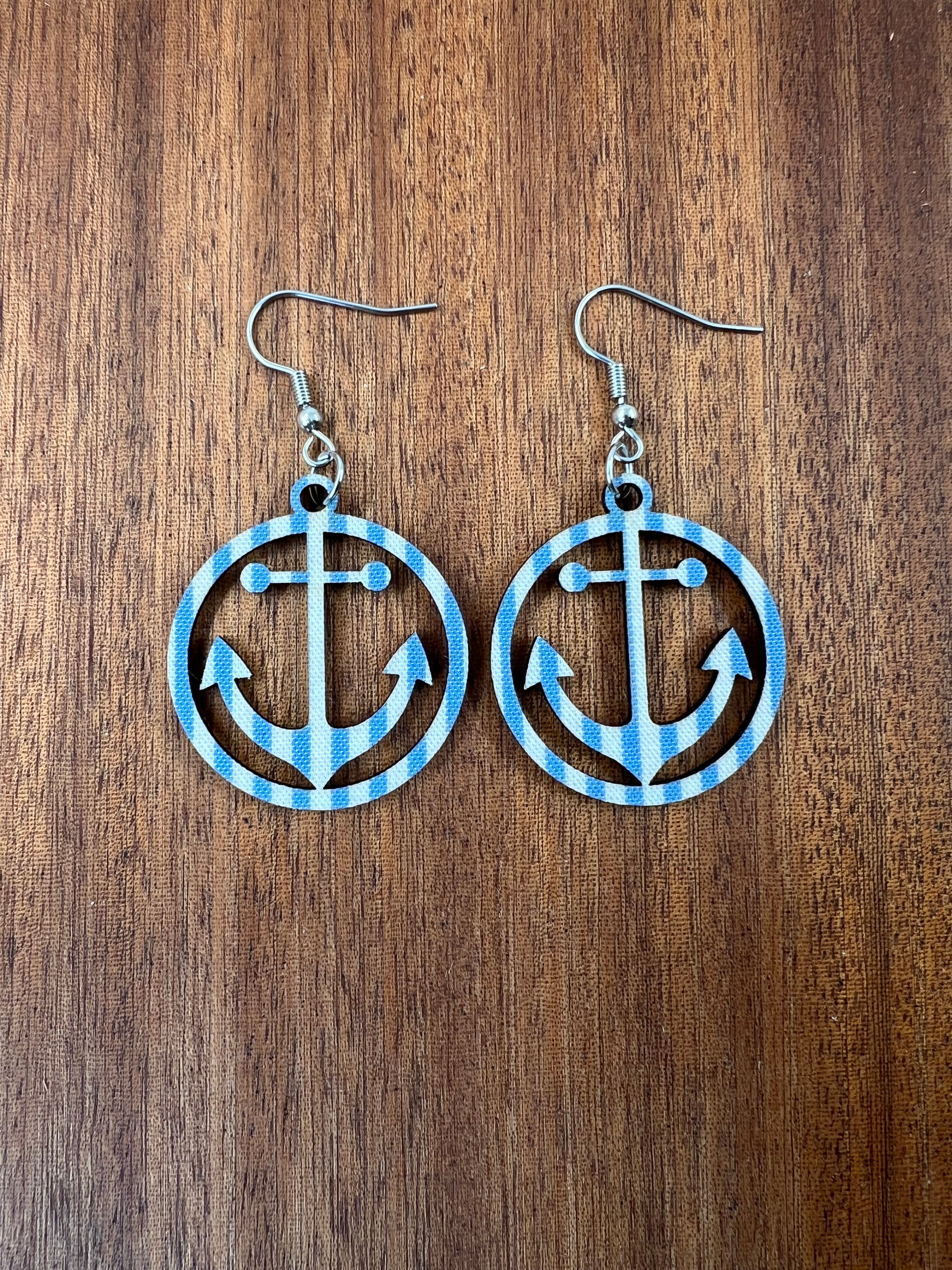 Upcycled Anchor Earrings