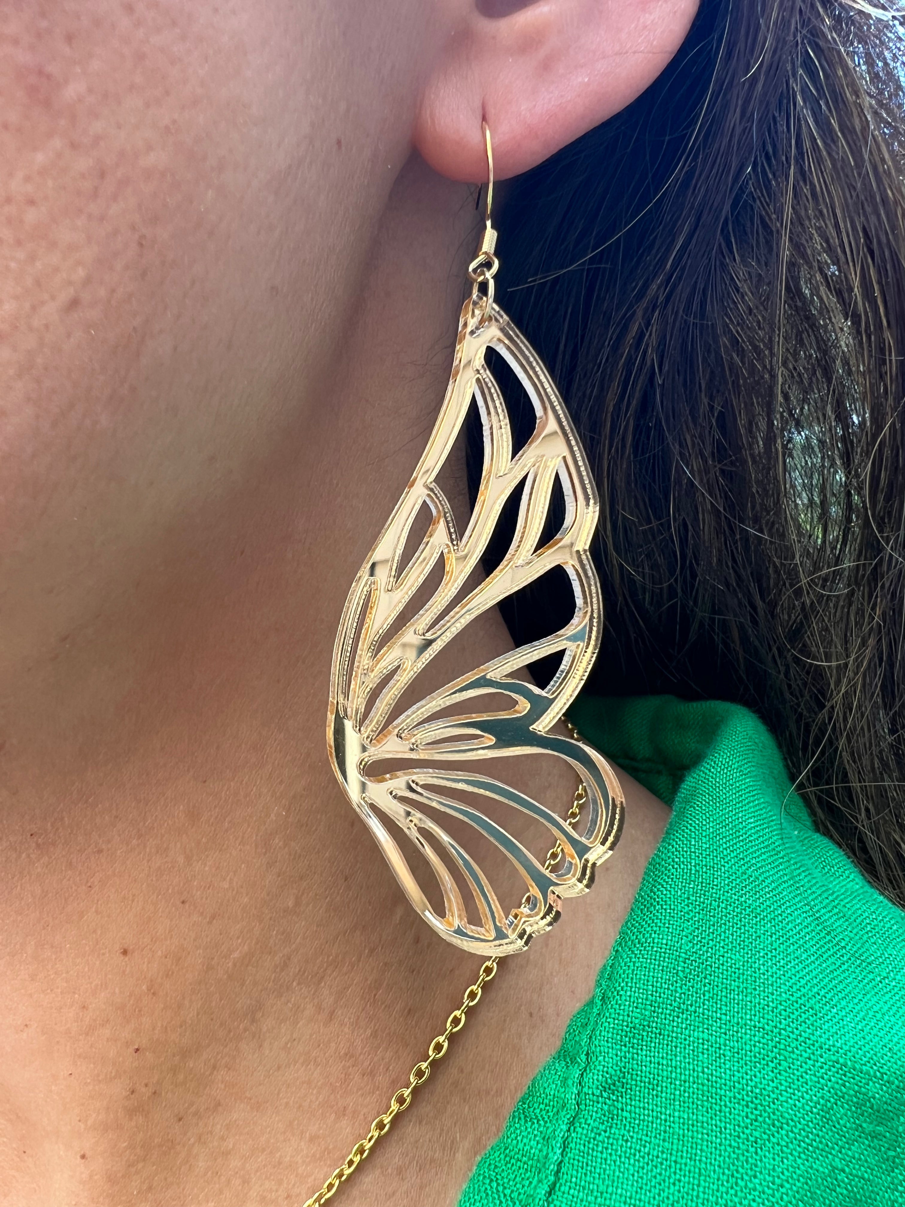 Gold Acrylic Fairy Wings