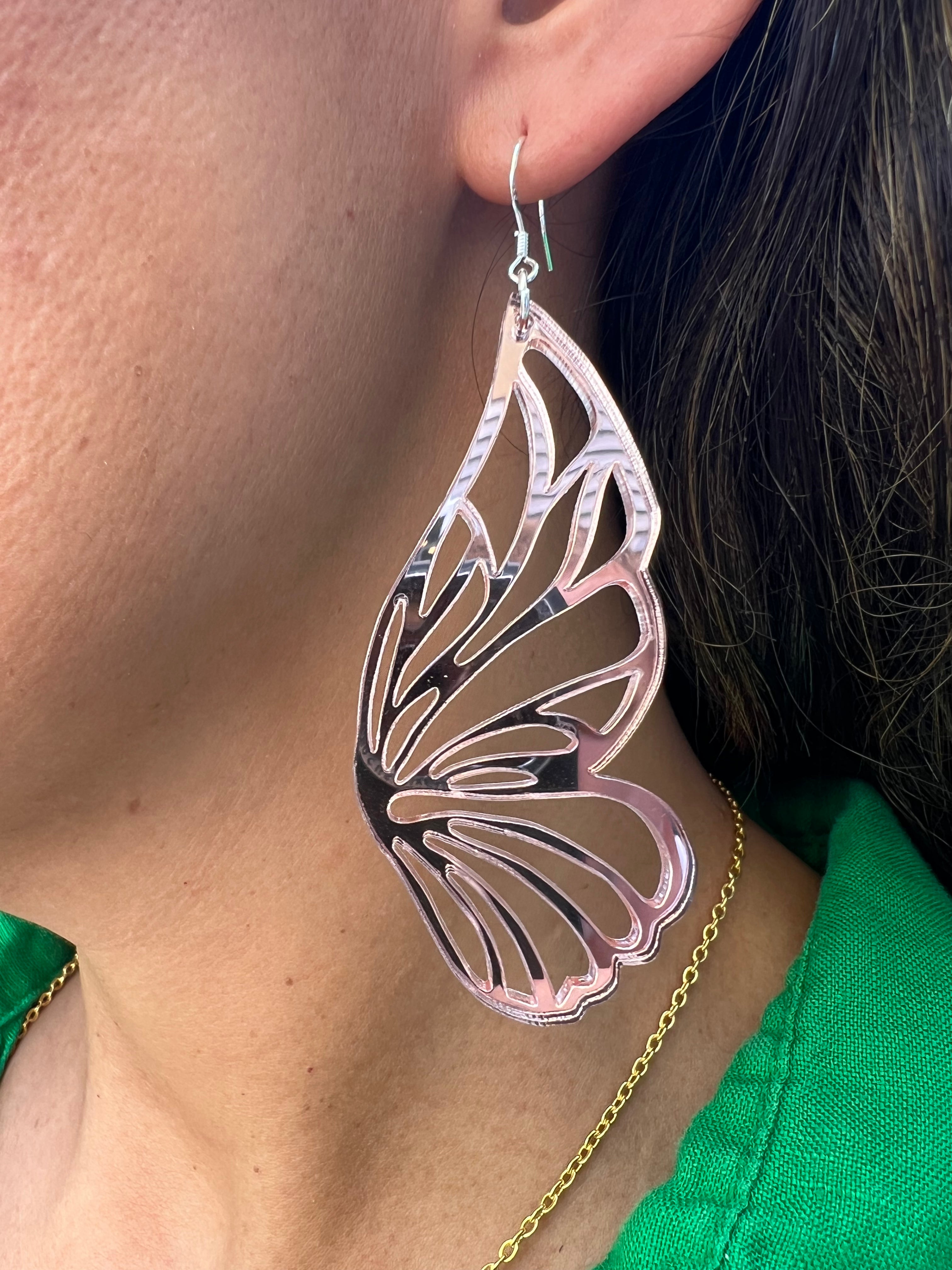 Rose Gold Acrylic Fairy Wings