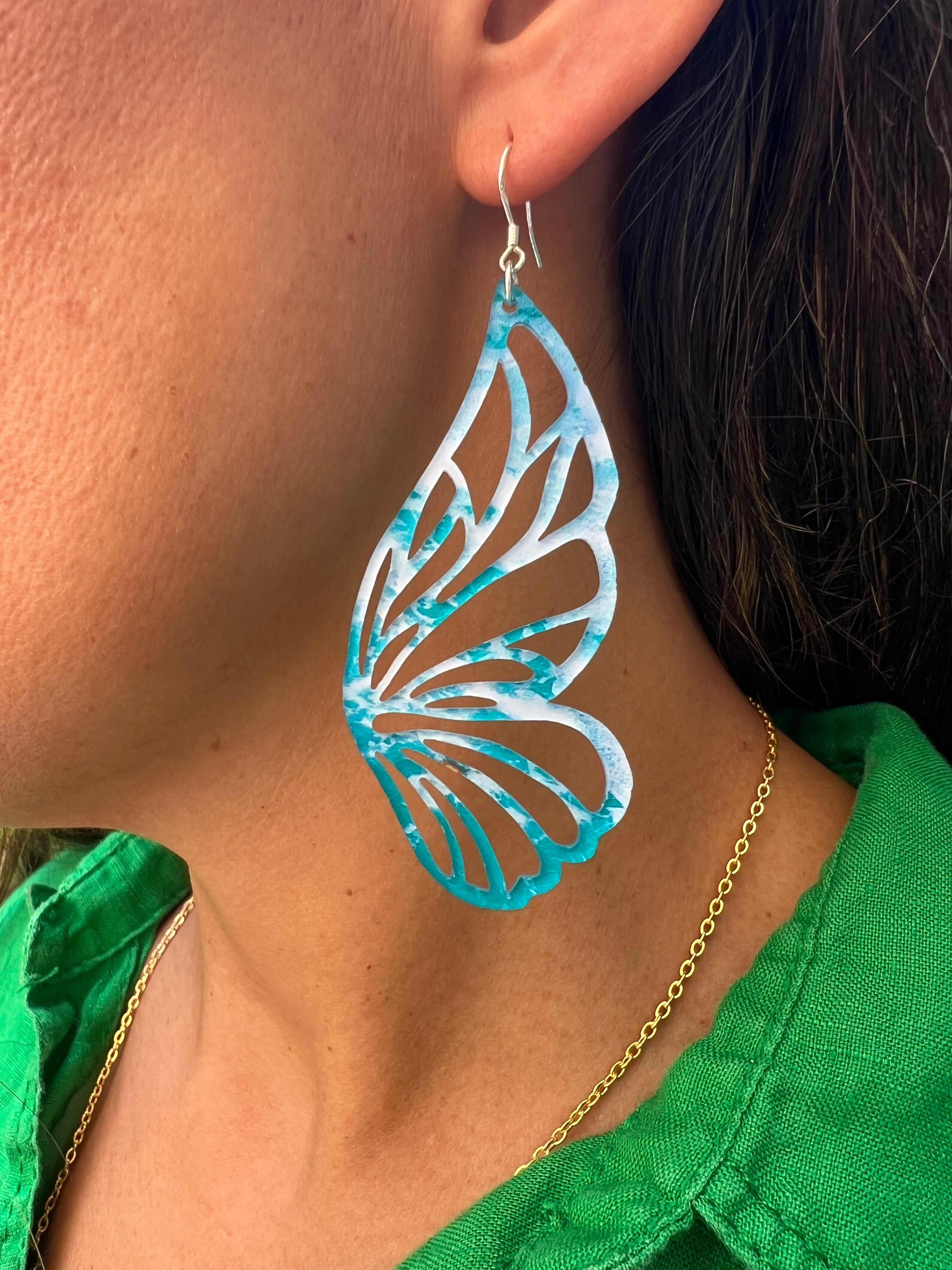 Ocean Fairy Wing Earrings
