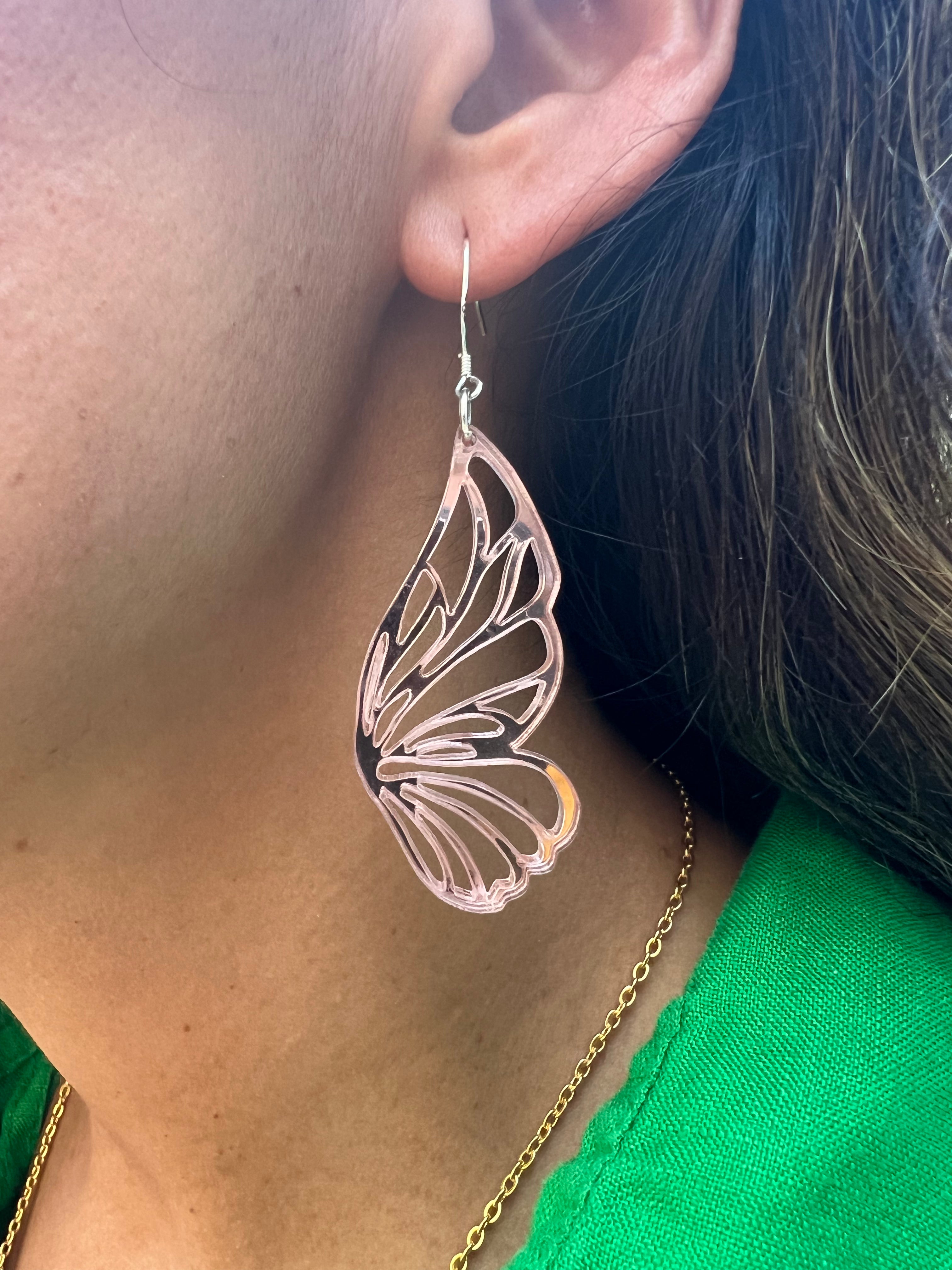 Rose Gold Acrylic Fairy Wings