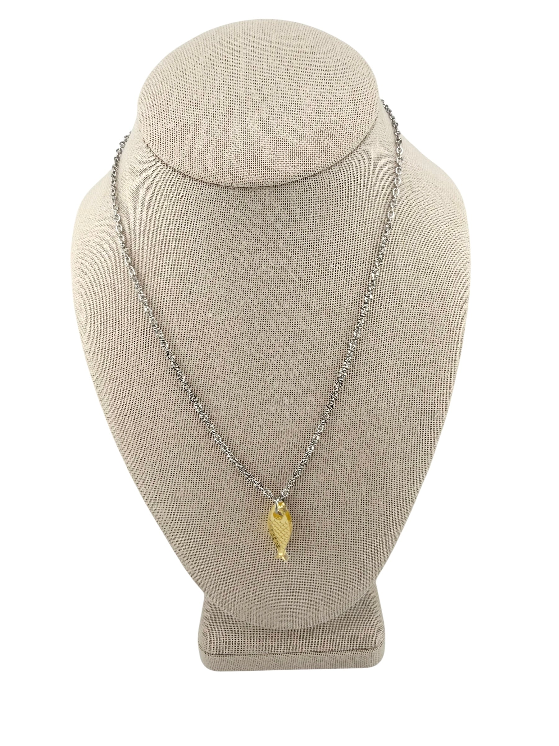 Acrylic Fish Charm Necklace