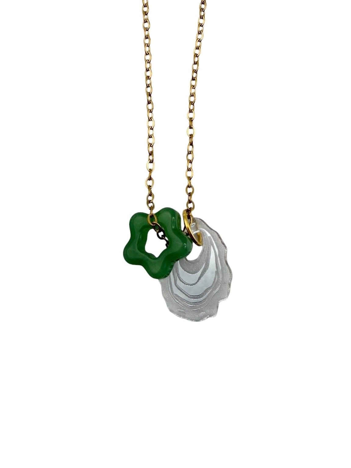 Jade-Inspired Flower Charm