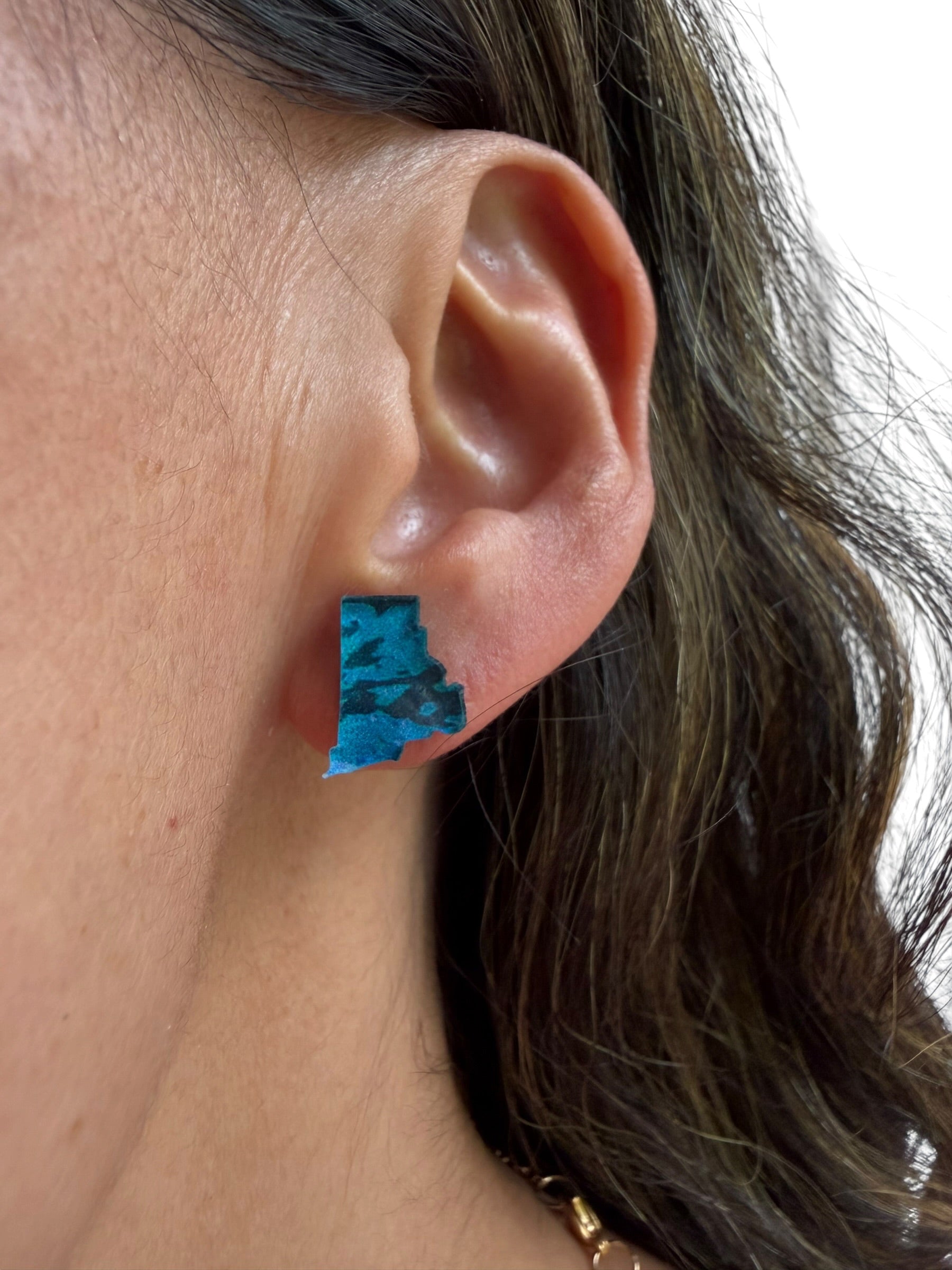 New England State Stud Earrings