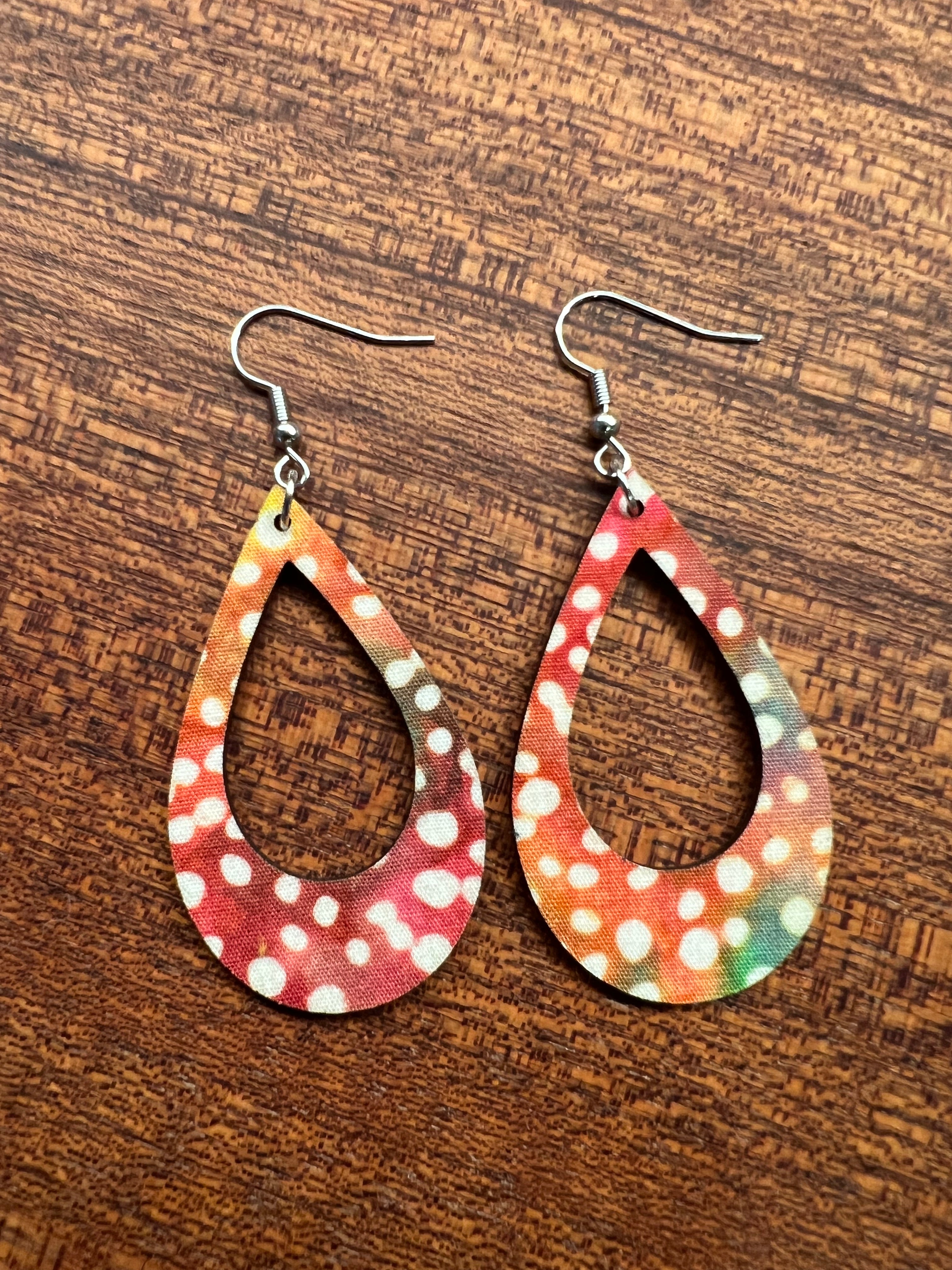 Rainbow Tie Dye Dot Stella Earrings