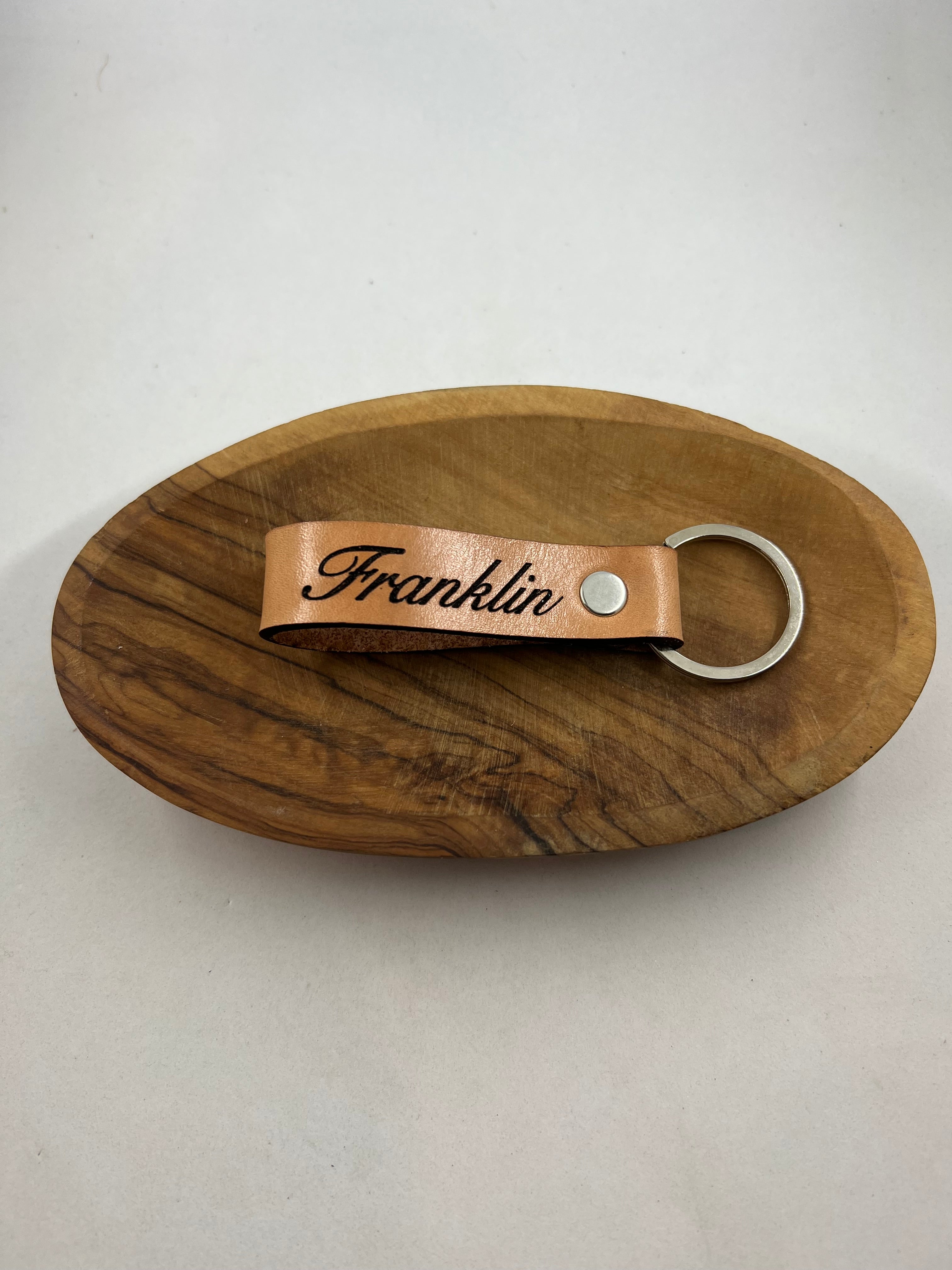 Personalized Leather Key Chain