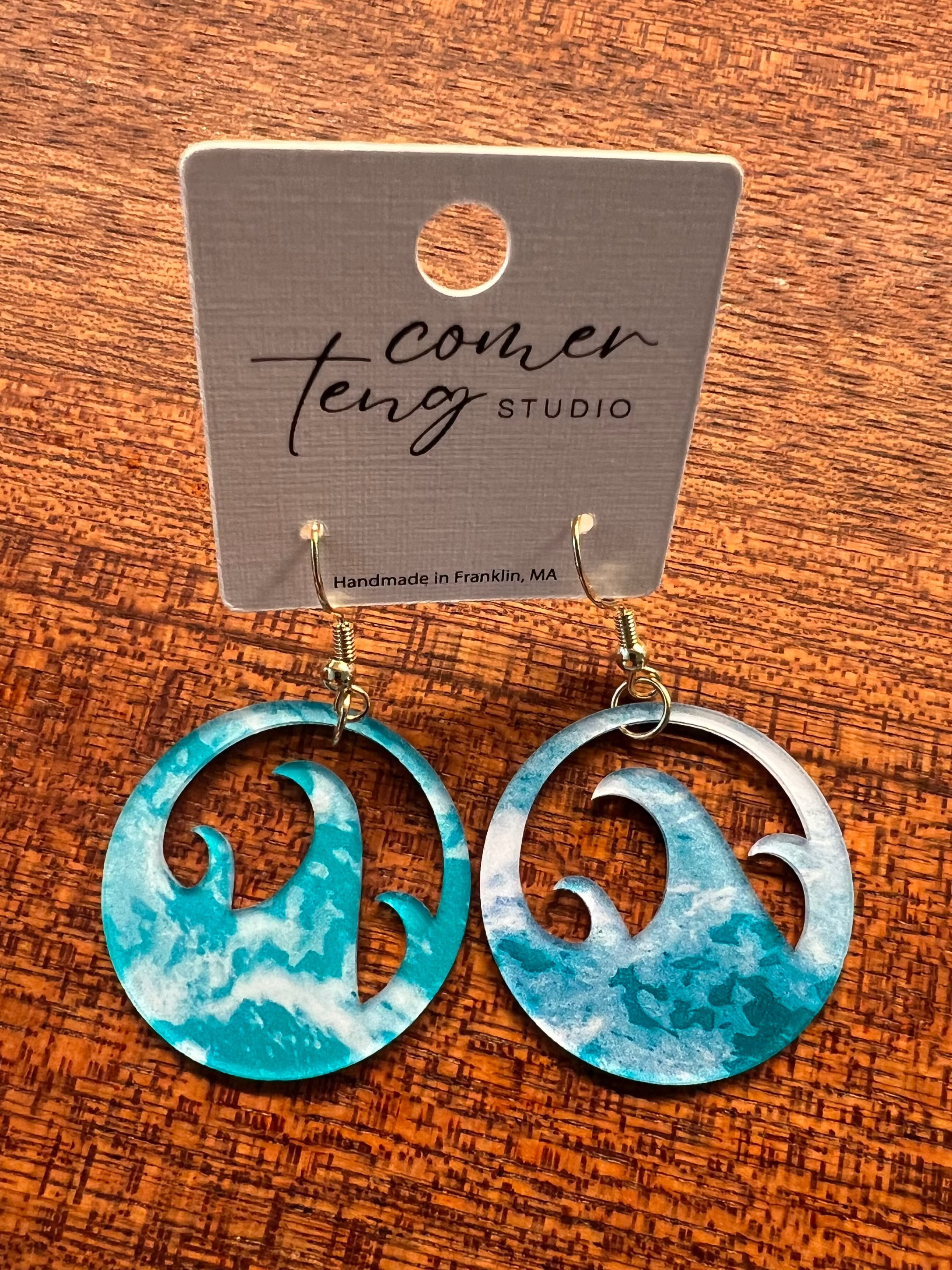 Acrylic Ocean Wave Earrings