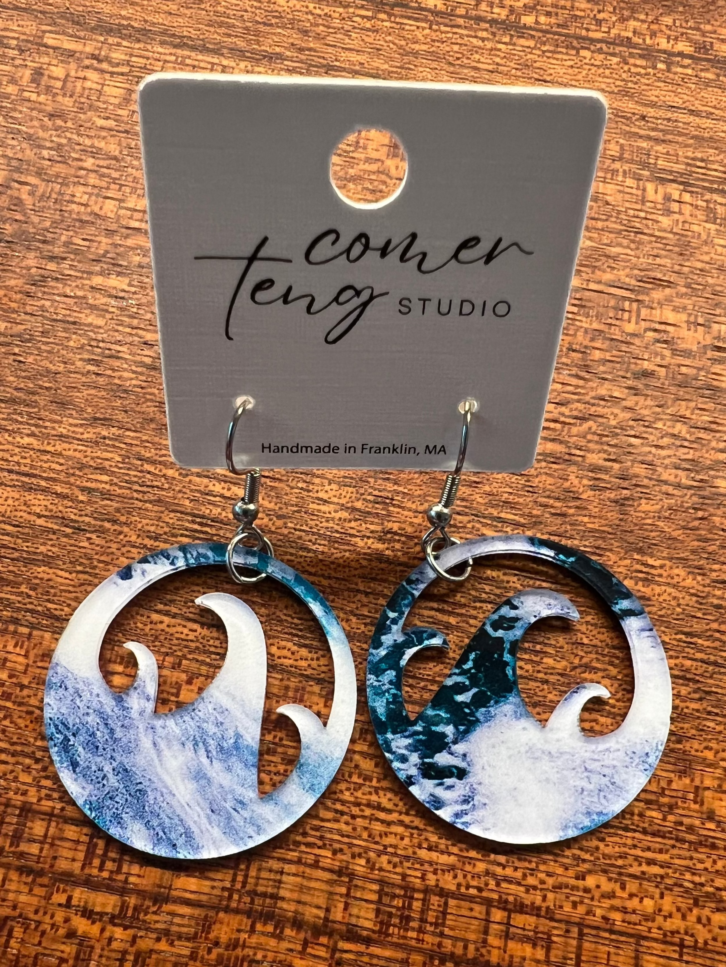 Acrylic Ocean Wave Earrings