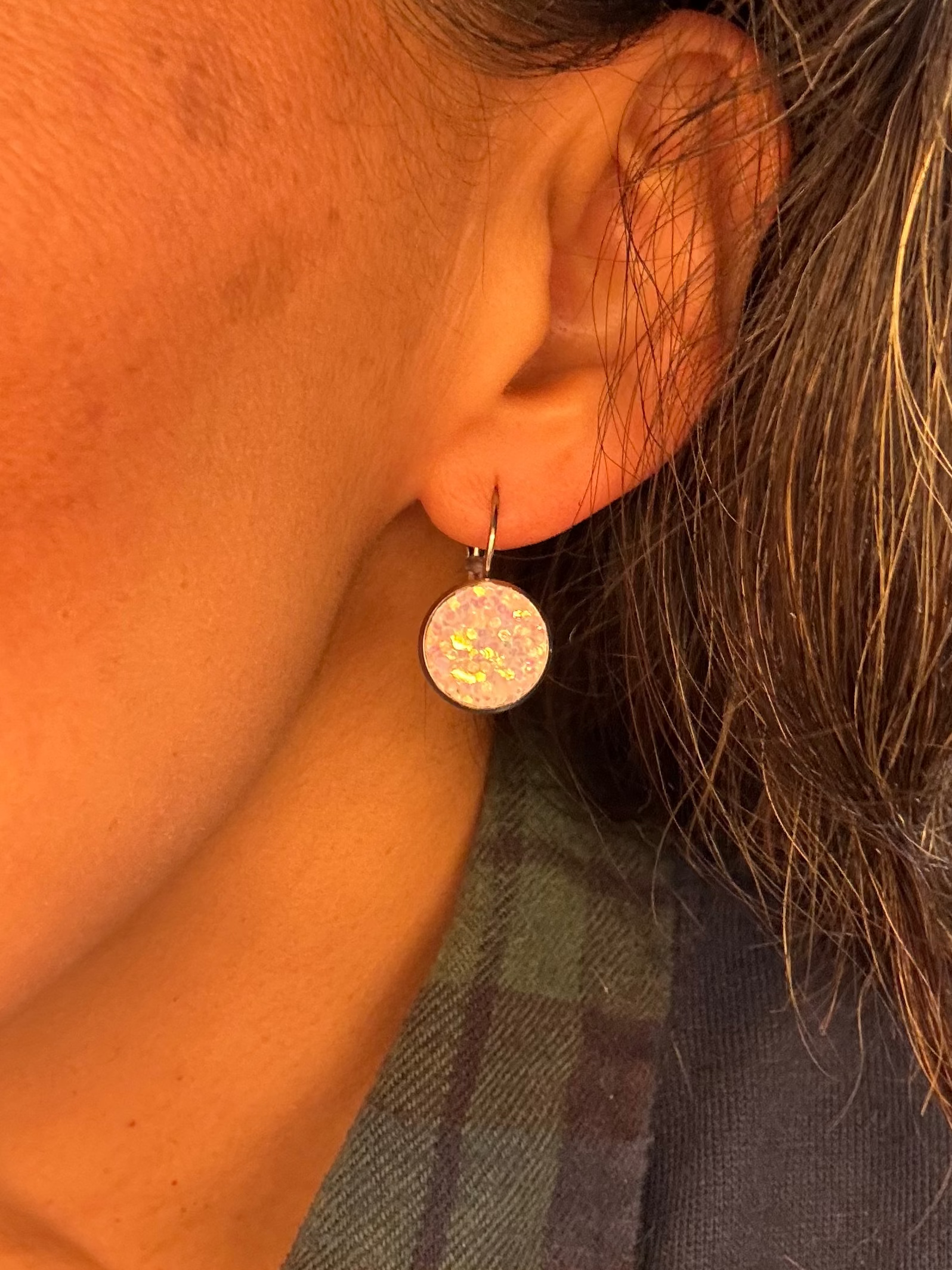 Sparkle Leverback Earrings