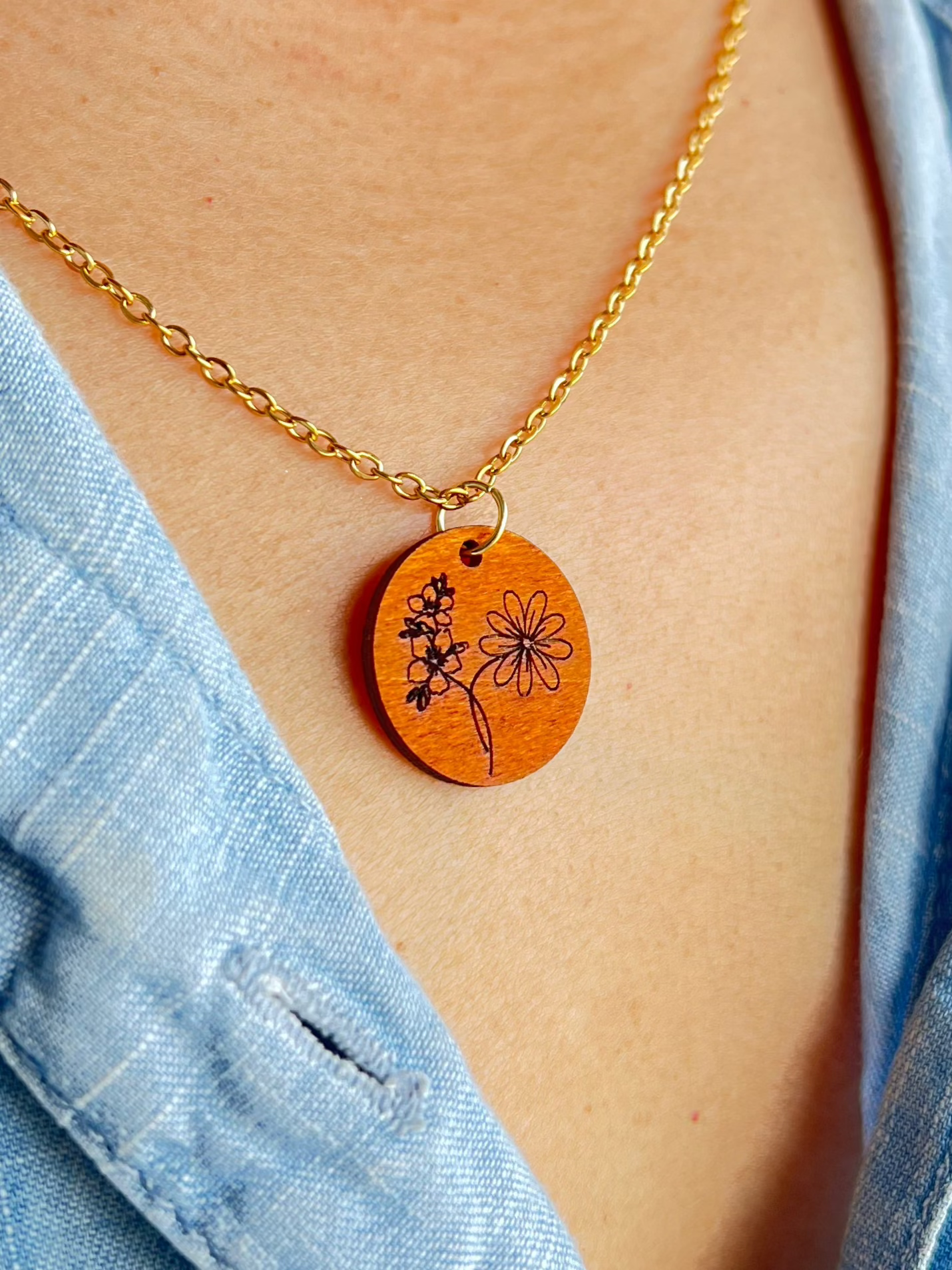 Family Flower Bouquet Necklace