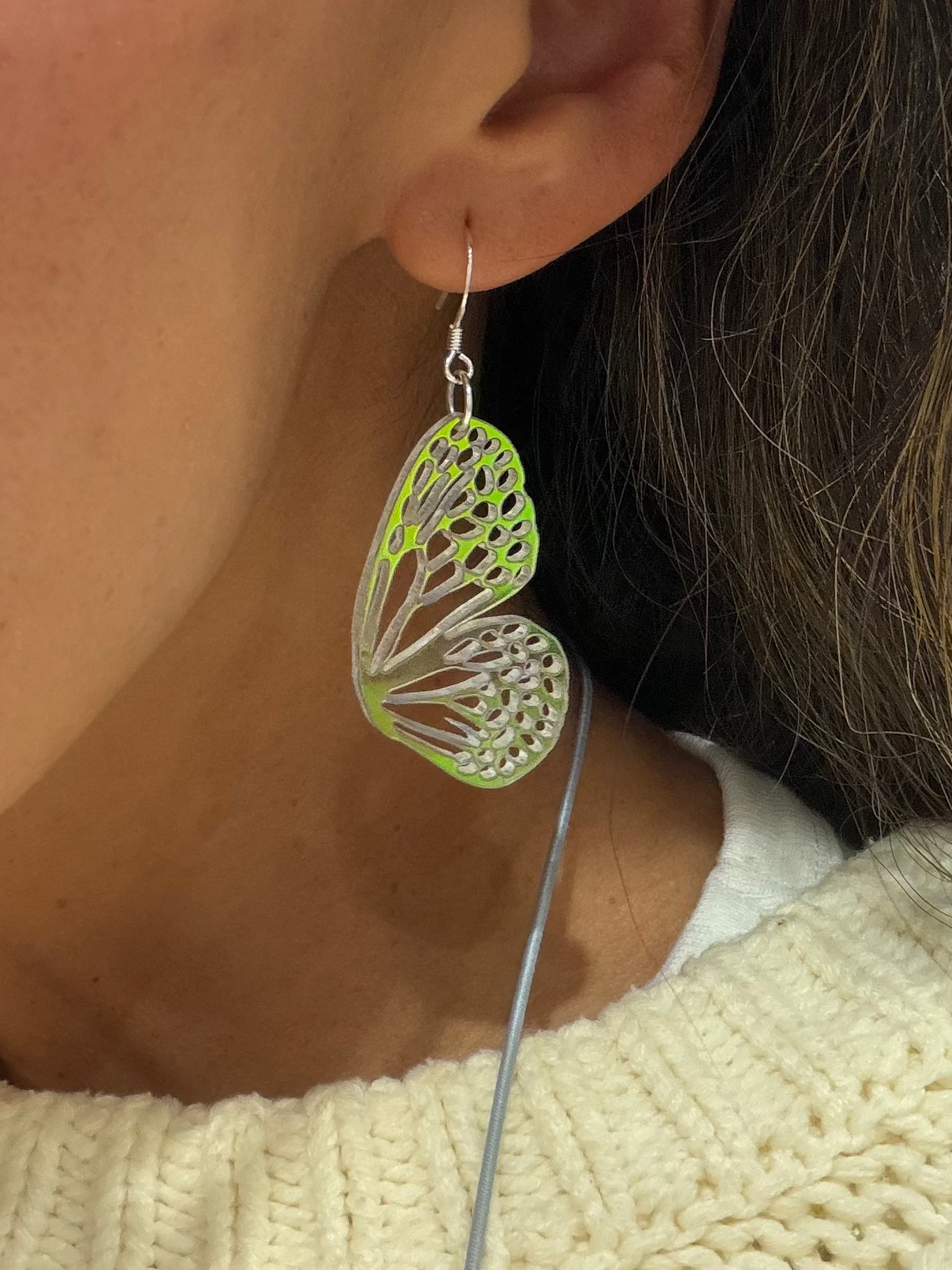 Iridescent Butterfly Earrings
