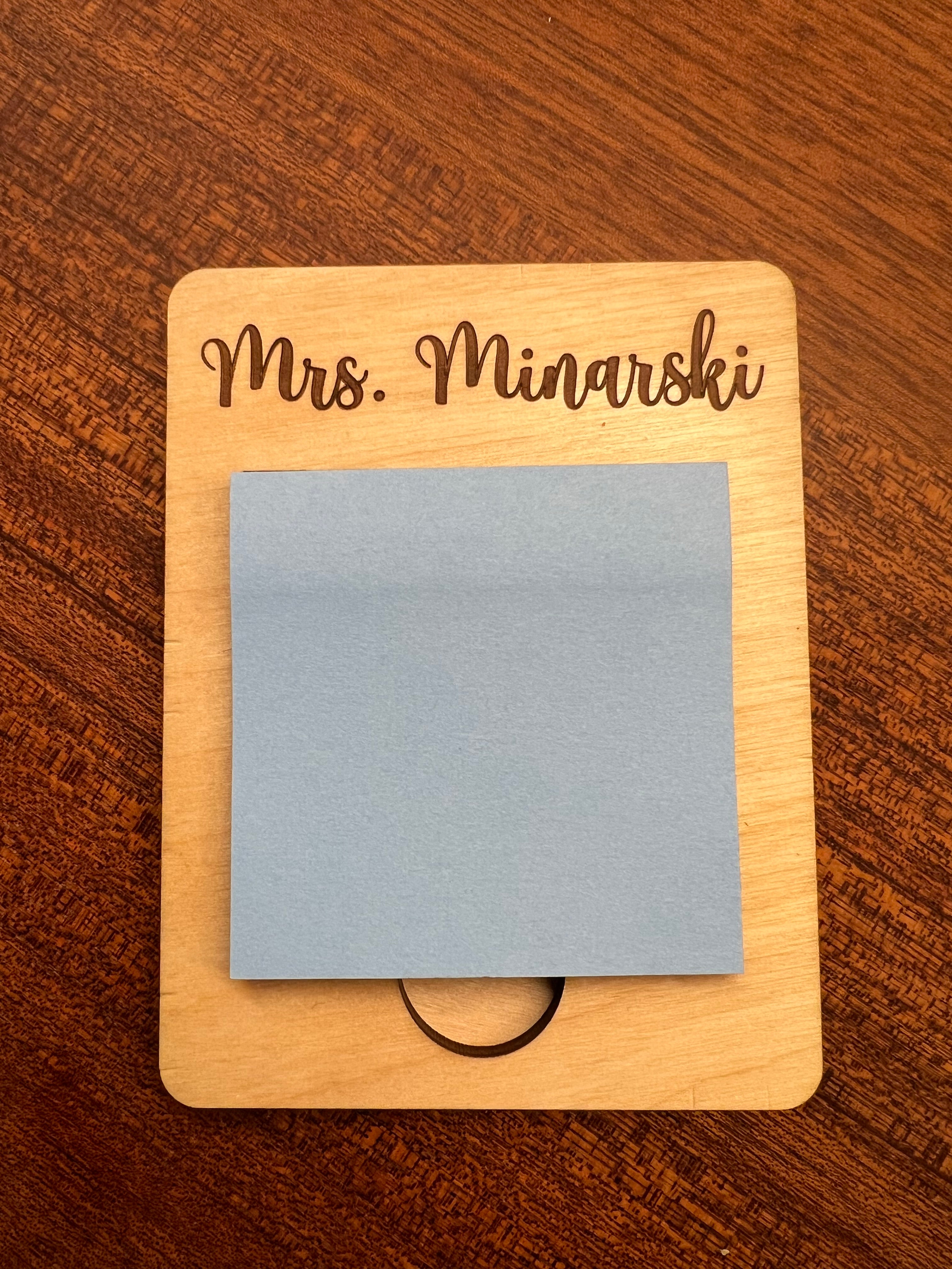 Personalized Sticky Note Holder