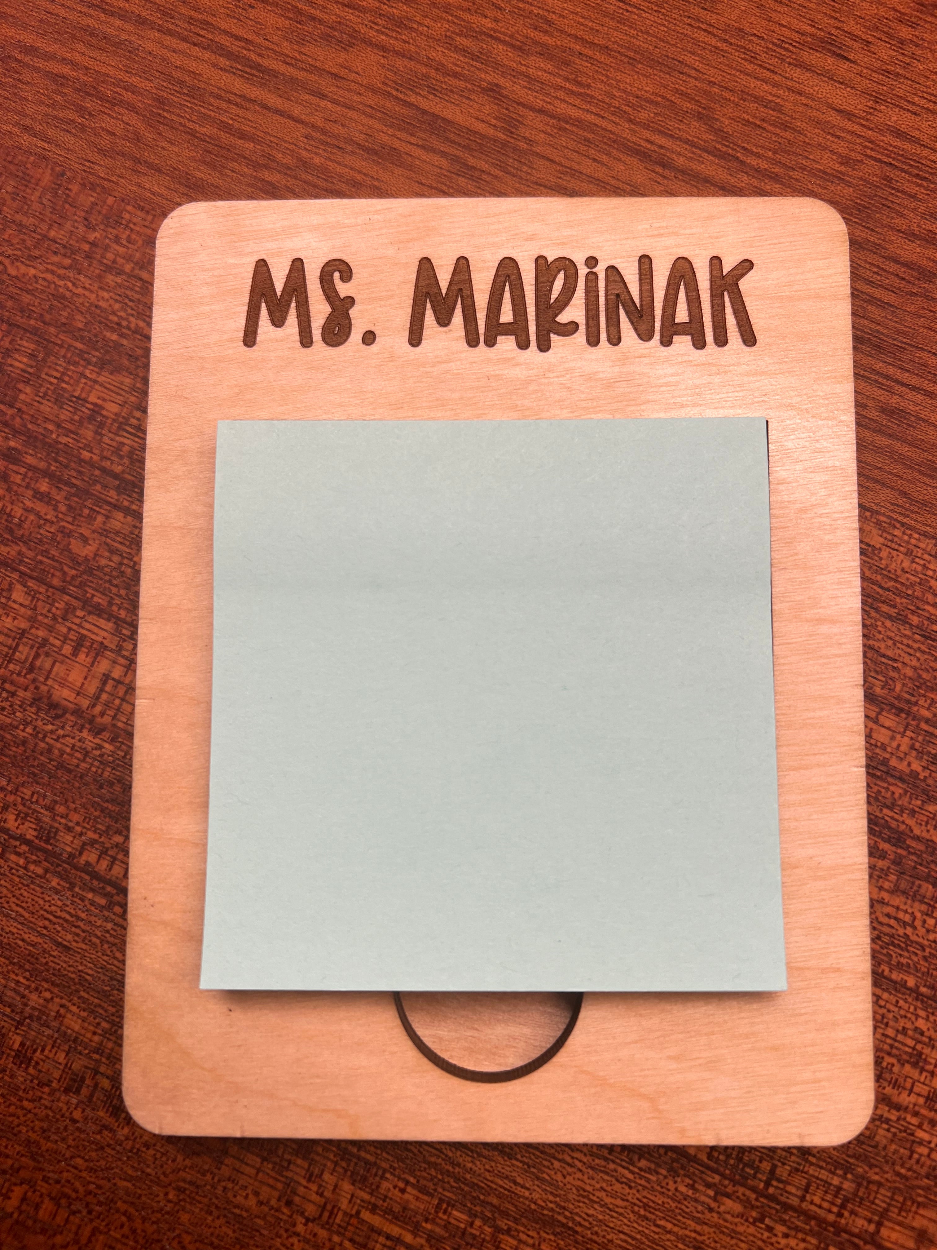 Personalized Sticky Note Holder