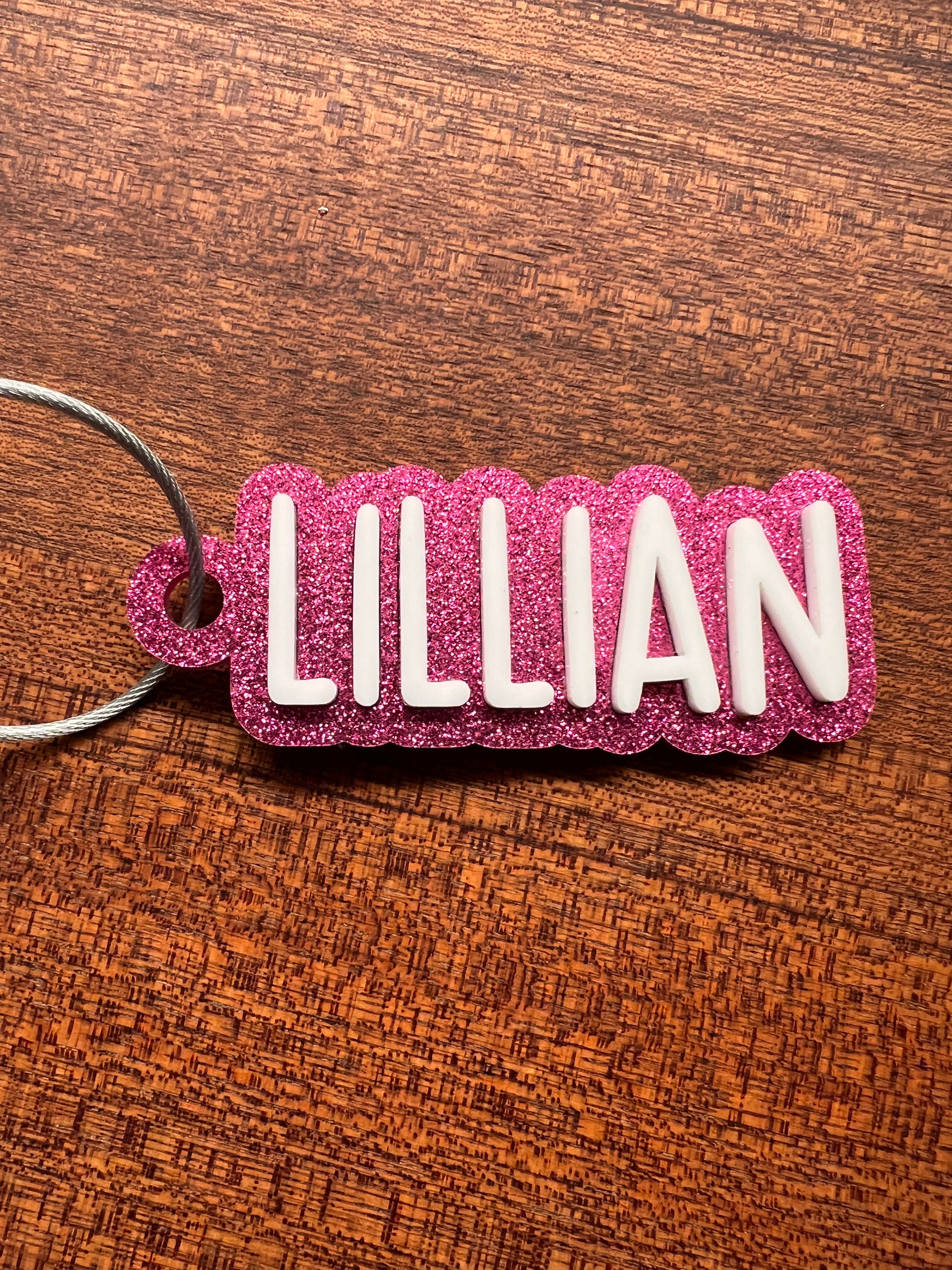 Personalized Acrylic Name Key Chain