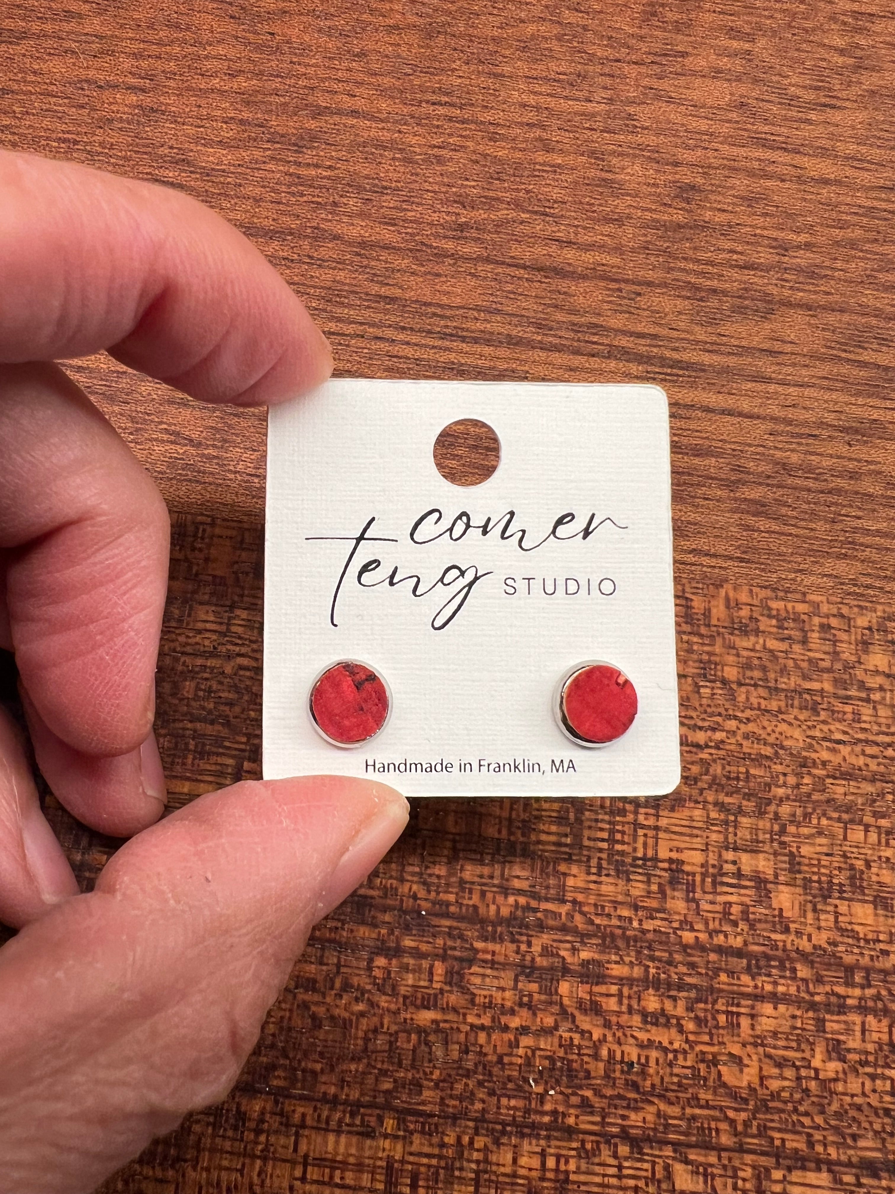 Red Cork Earrings