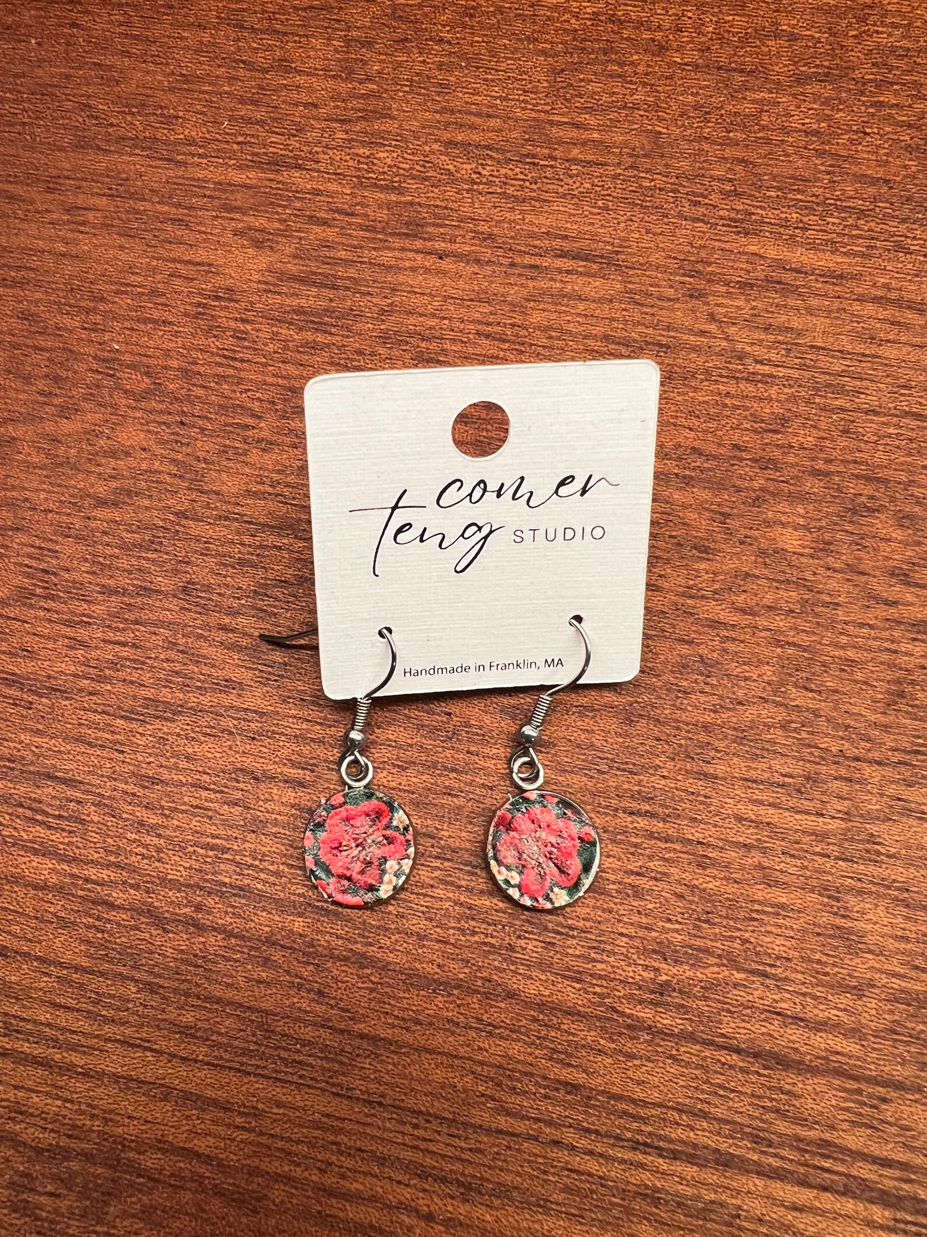 Winter Floral Leather Earrings Collection