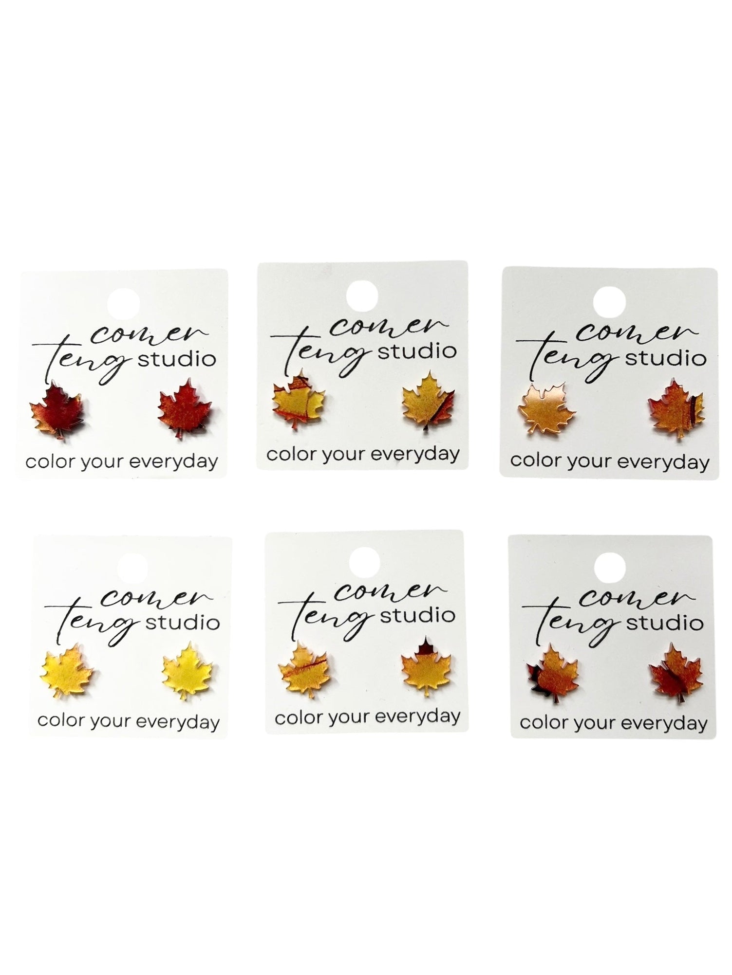 Autumn Maple Stud Earrings