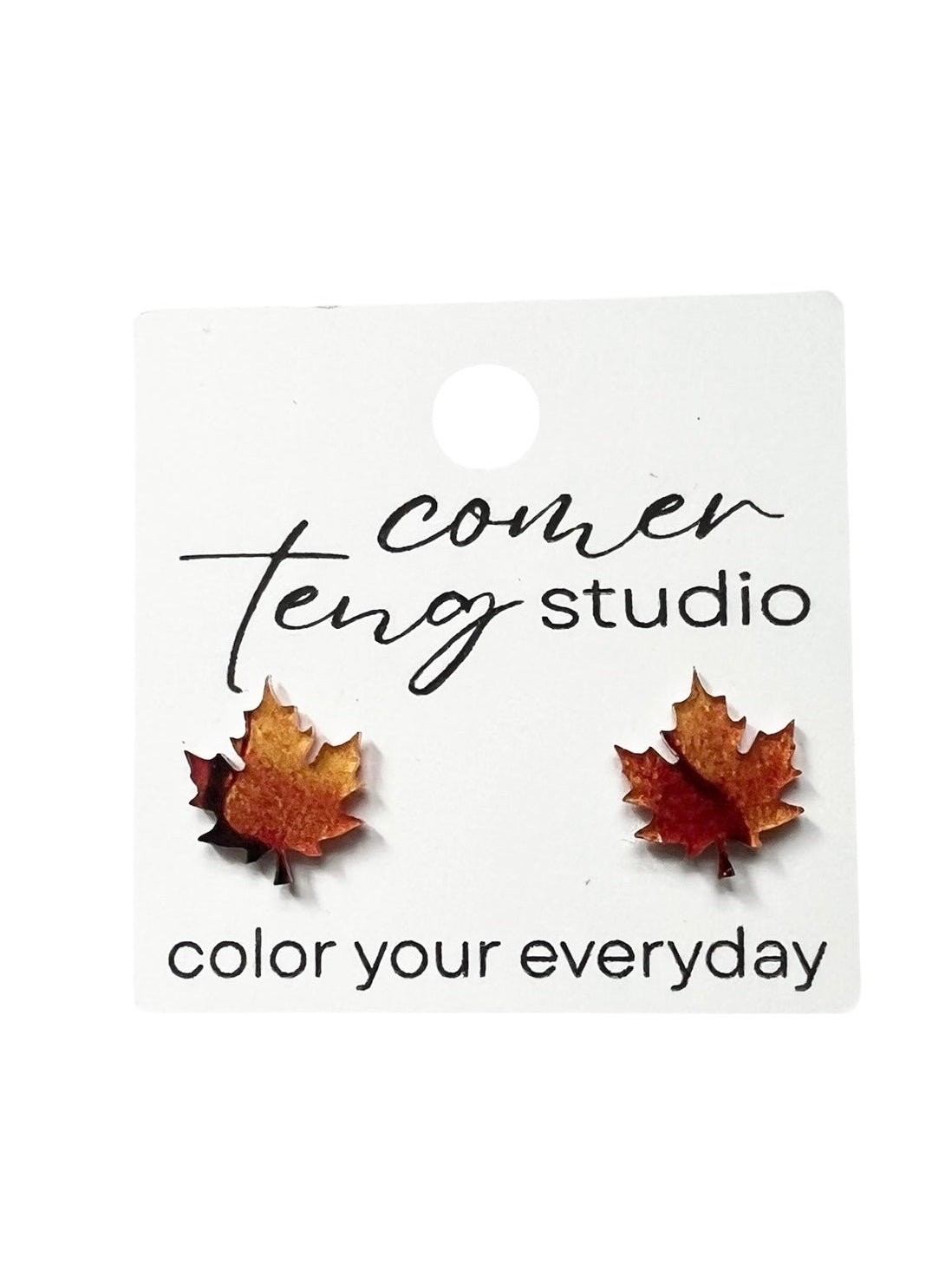Autumn Maple Stud Earrings
