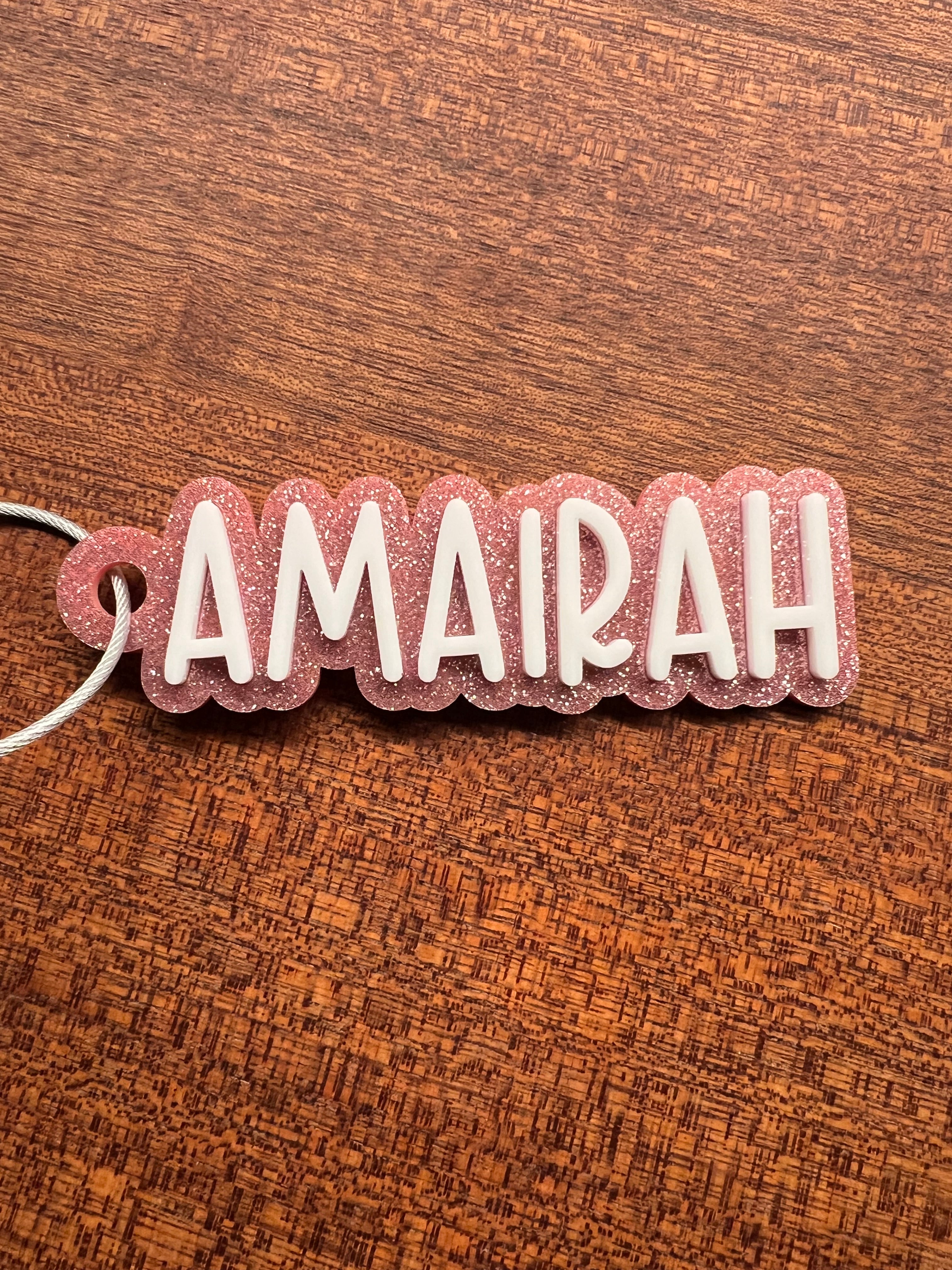 Personalized Acrylic Name Key Chain