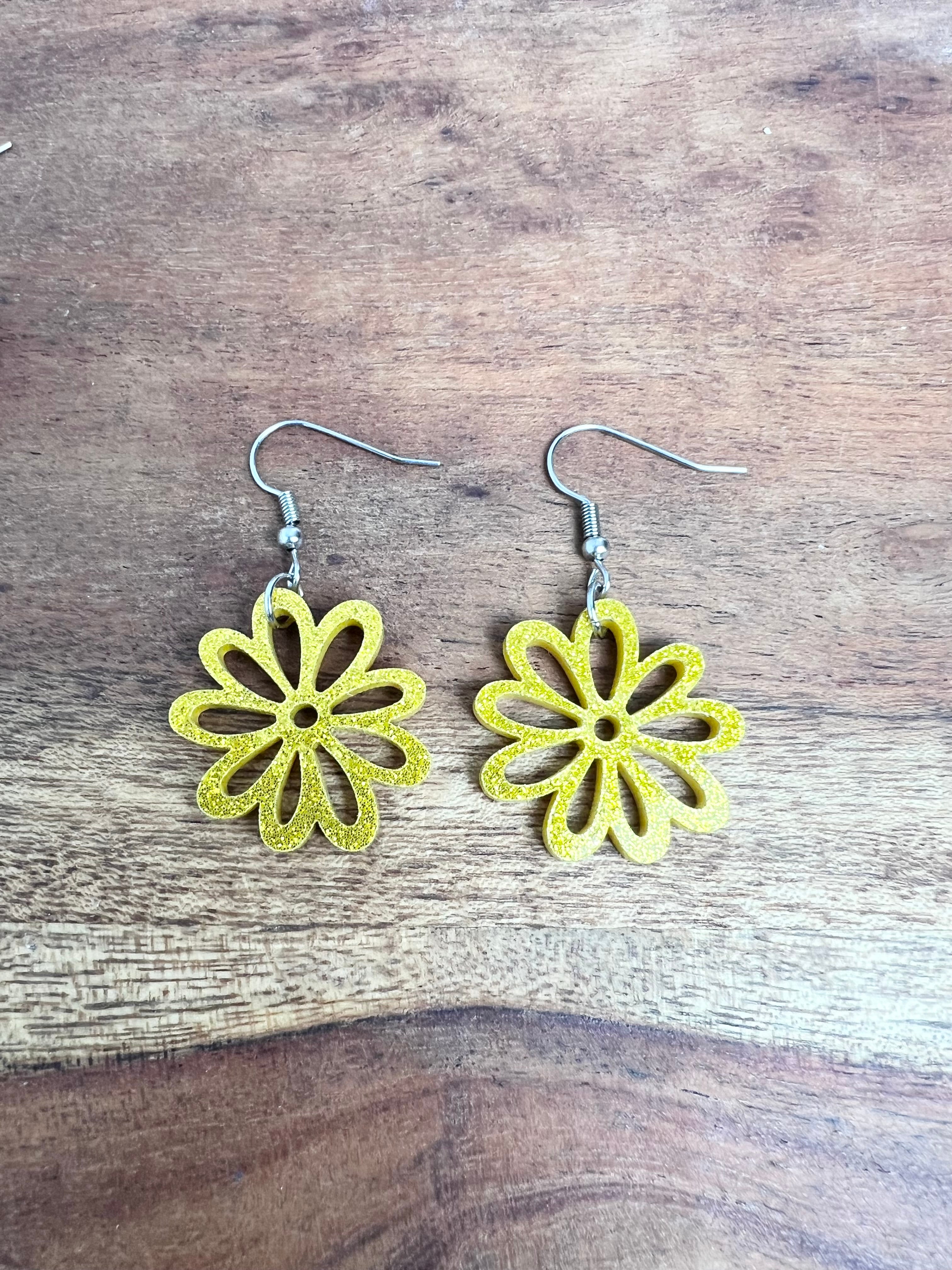 Acrylic Flower Earrings