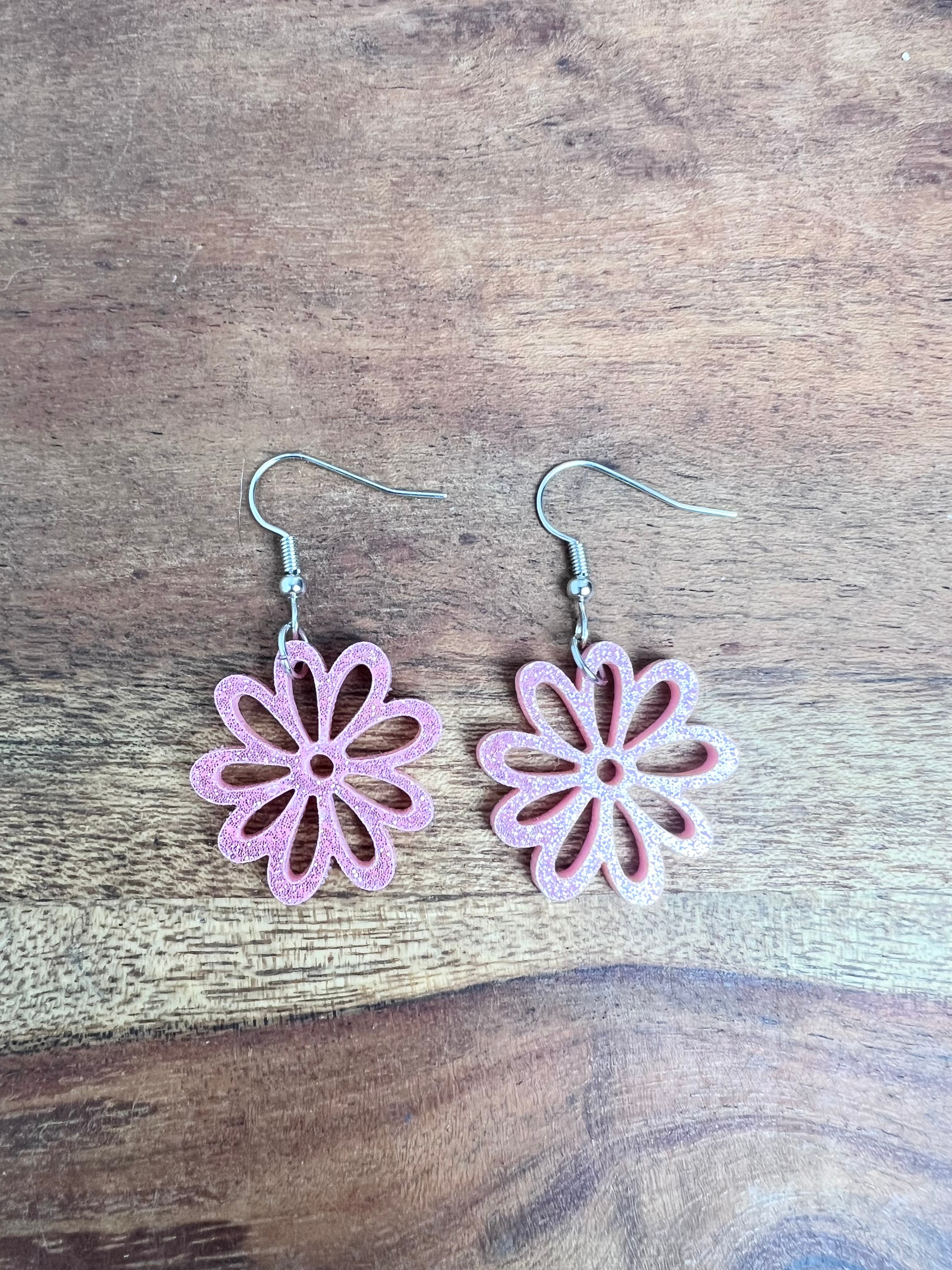 Acrylic Flower Earrings