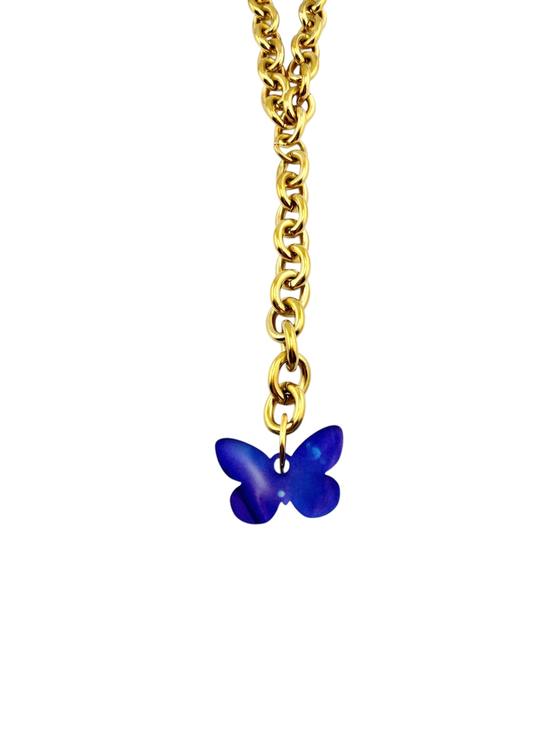With Love Butterfly Charm Jewelry Set (Necklace + Hoops)