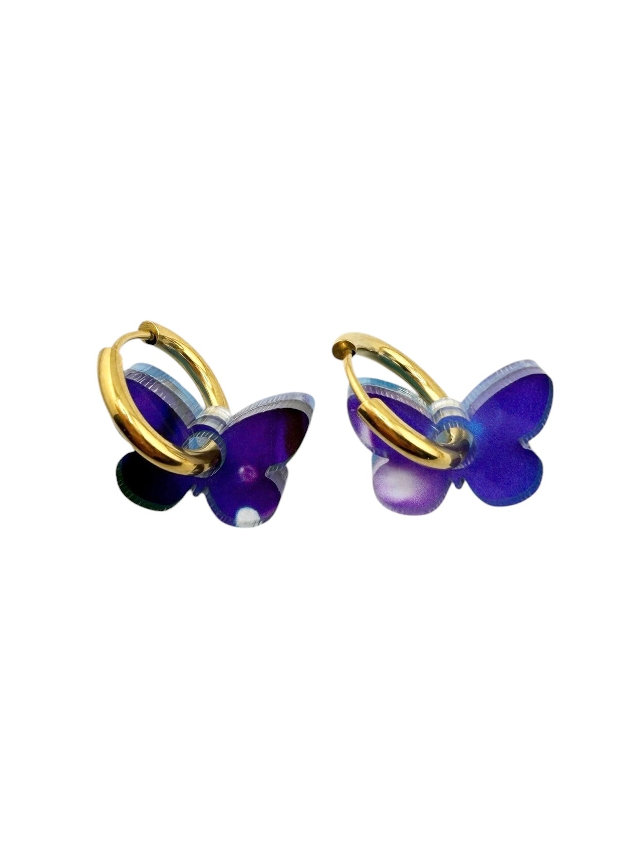 With Love Butterfly Charm Jewelry Set (Necklace + Hoops)