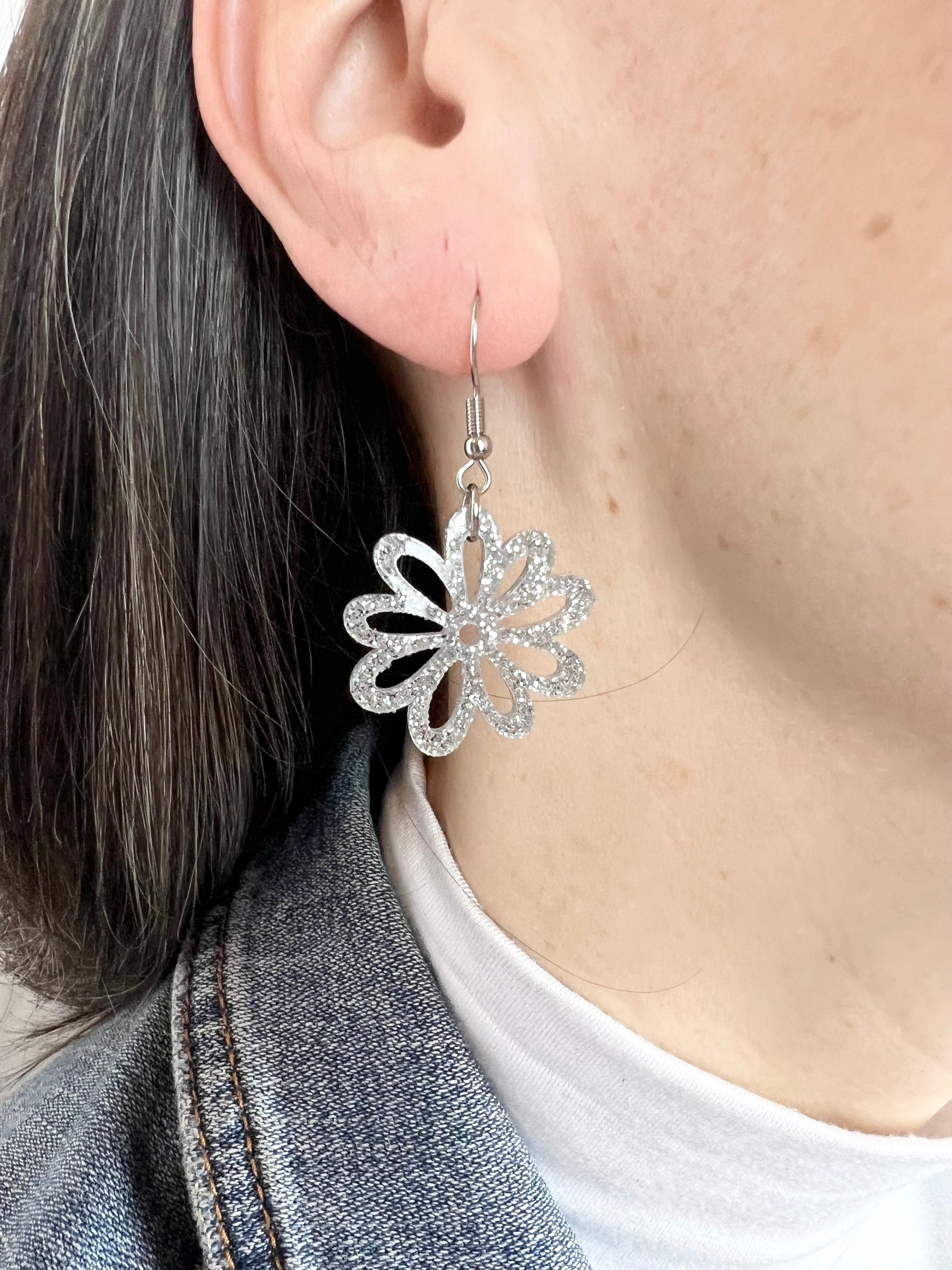 Acrylic Flower Earrings