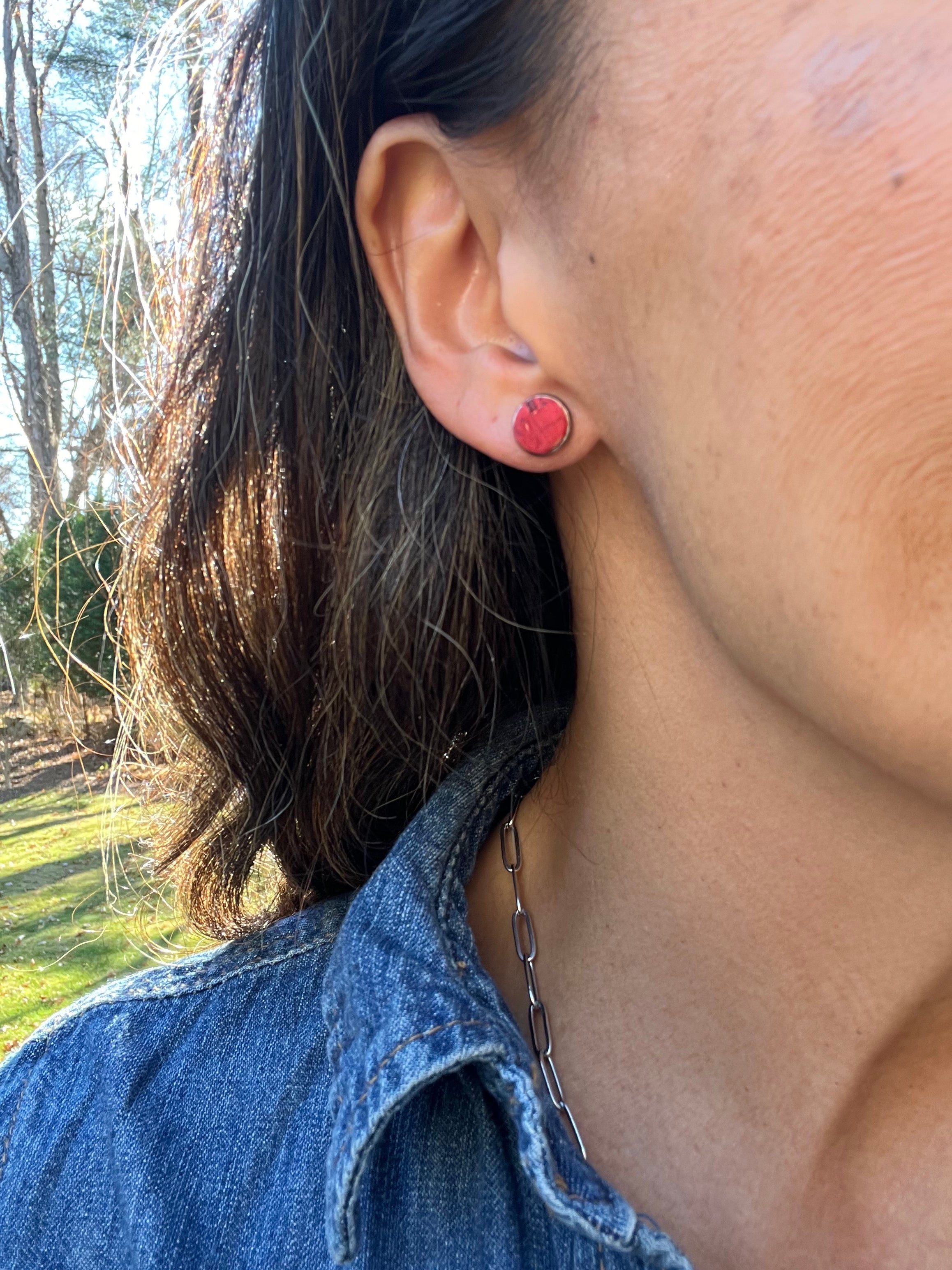 Red Cork Earrings