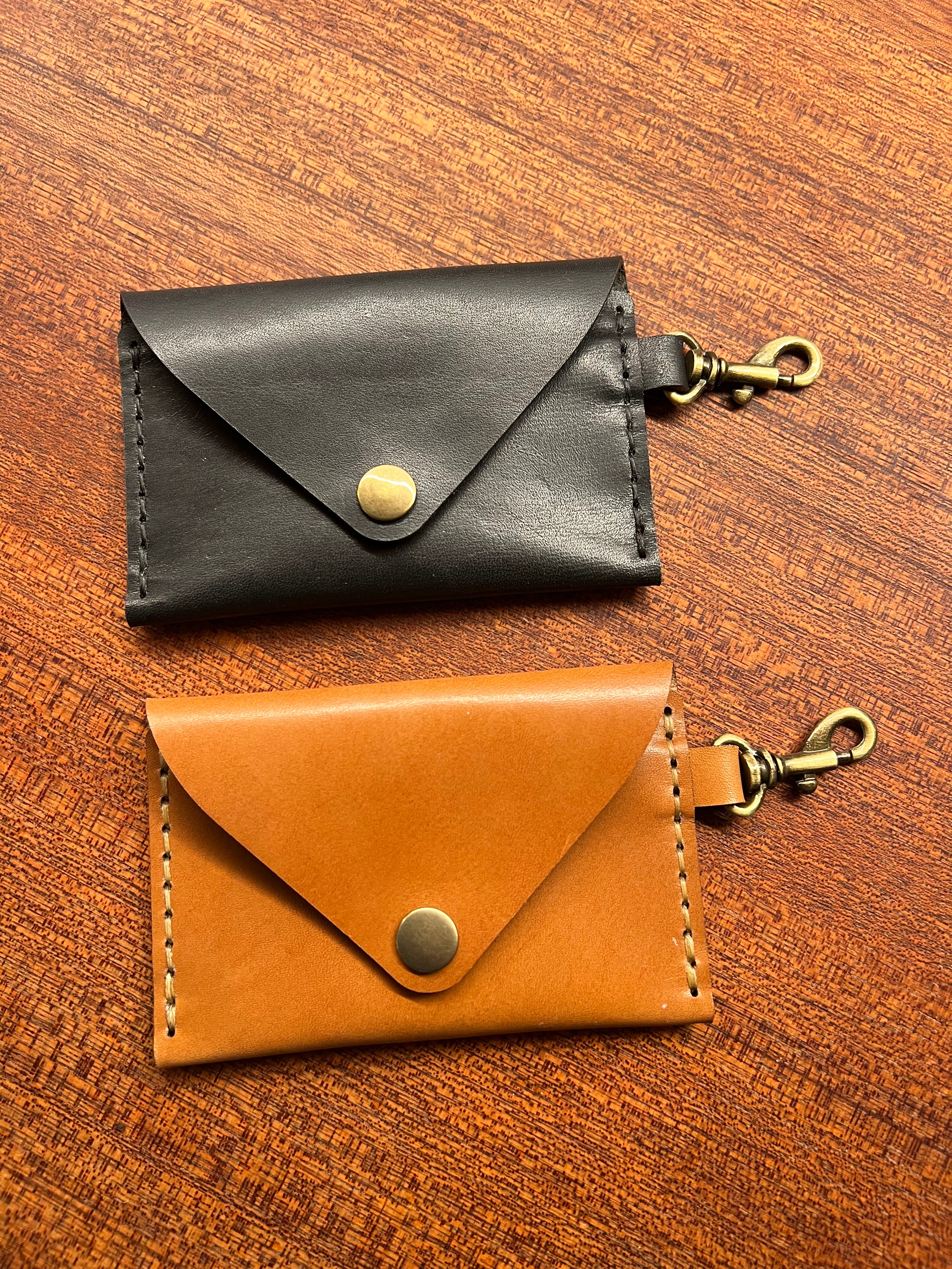 Leather Card Holder with Swivel Clasp