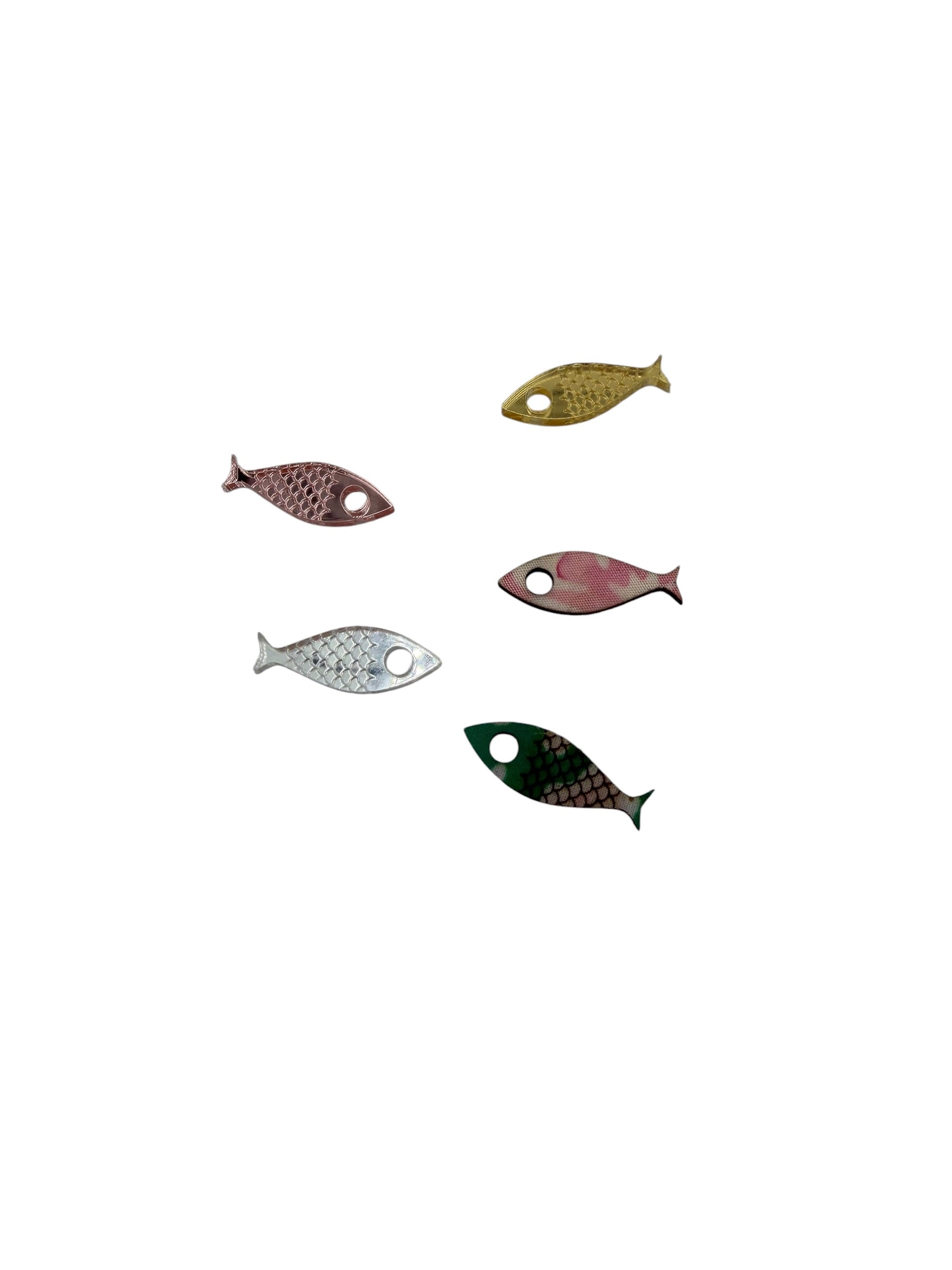 Fish Charm Hoop Earrings