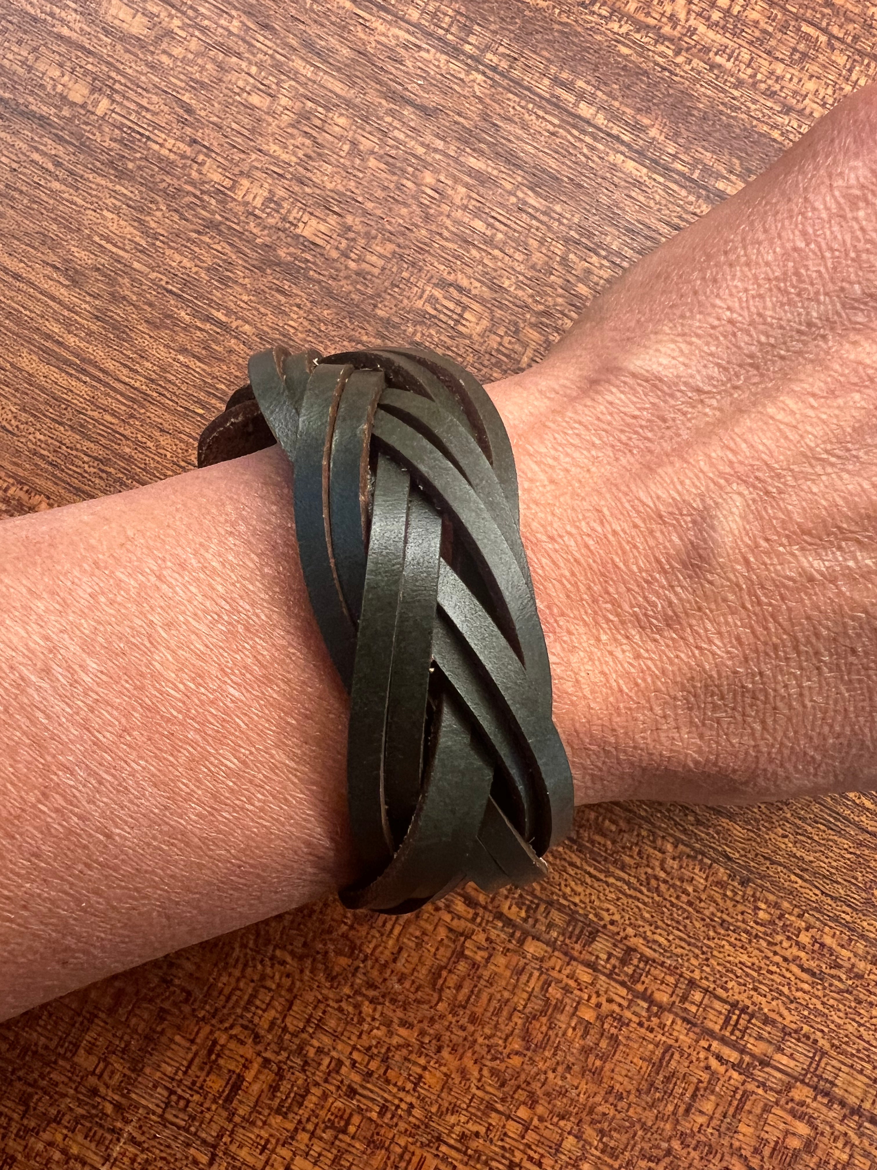 Dark Green Everweave Braided Cuff
