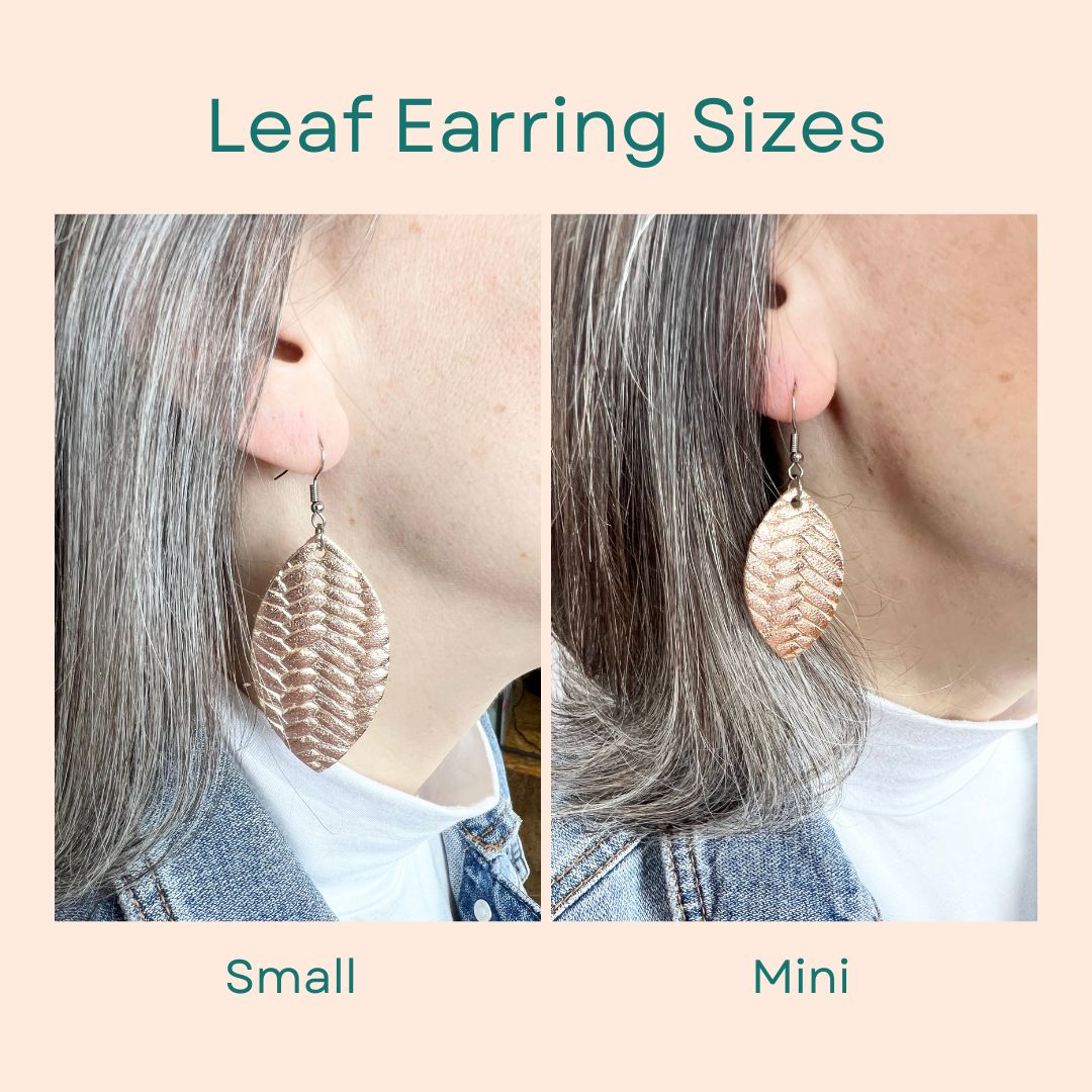 Animal Print Mini Leaf Earrings