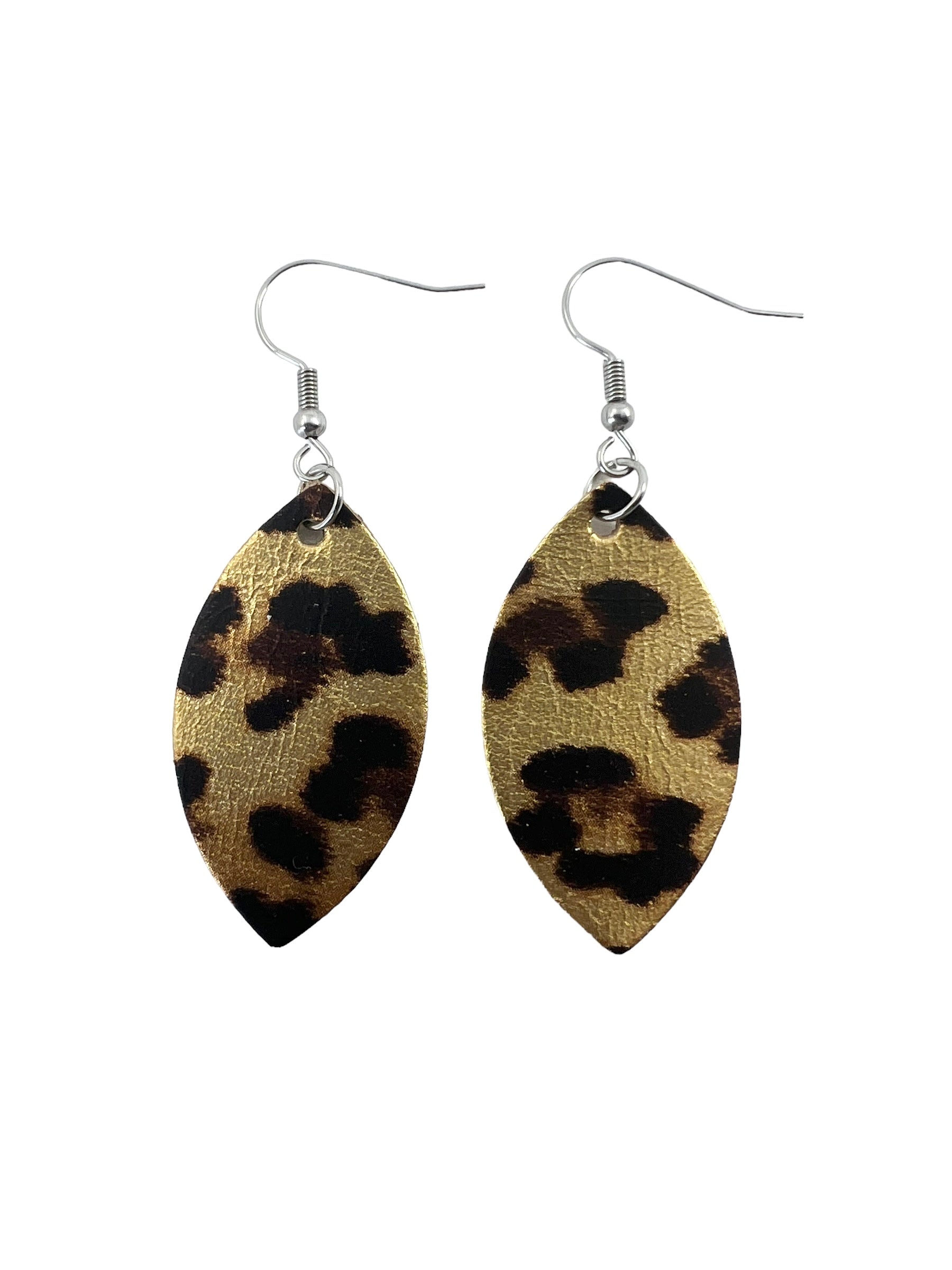 Animal Print Mini Leaf Earrings