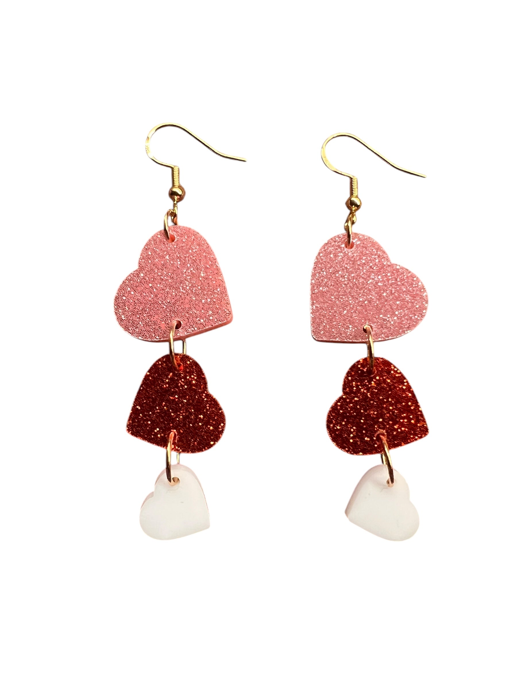 Acrylic Heart Trio Earrings