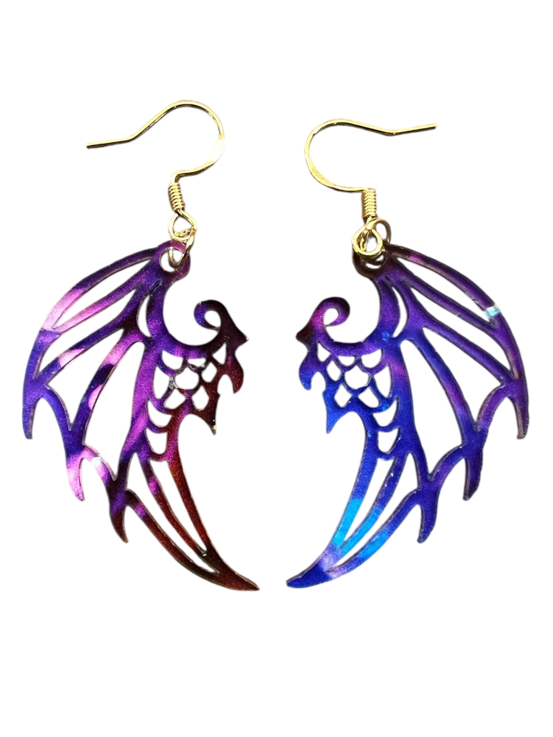 Galaxy Dragon Wing Earrings