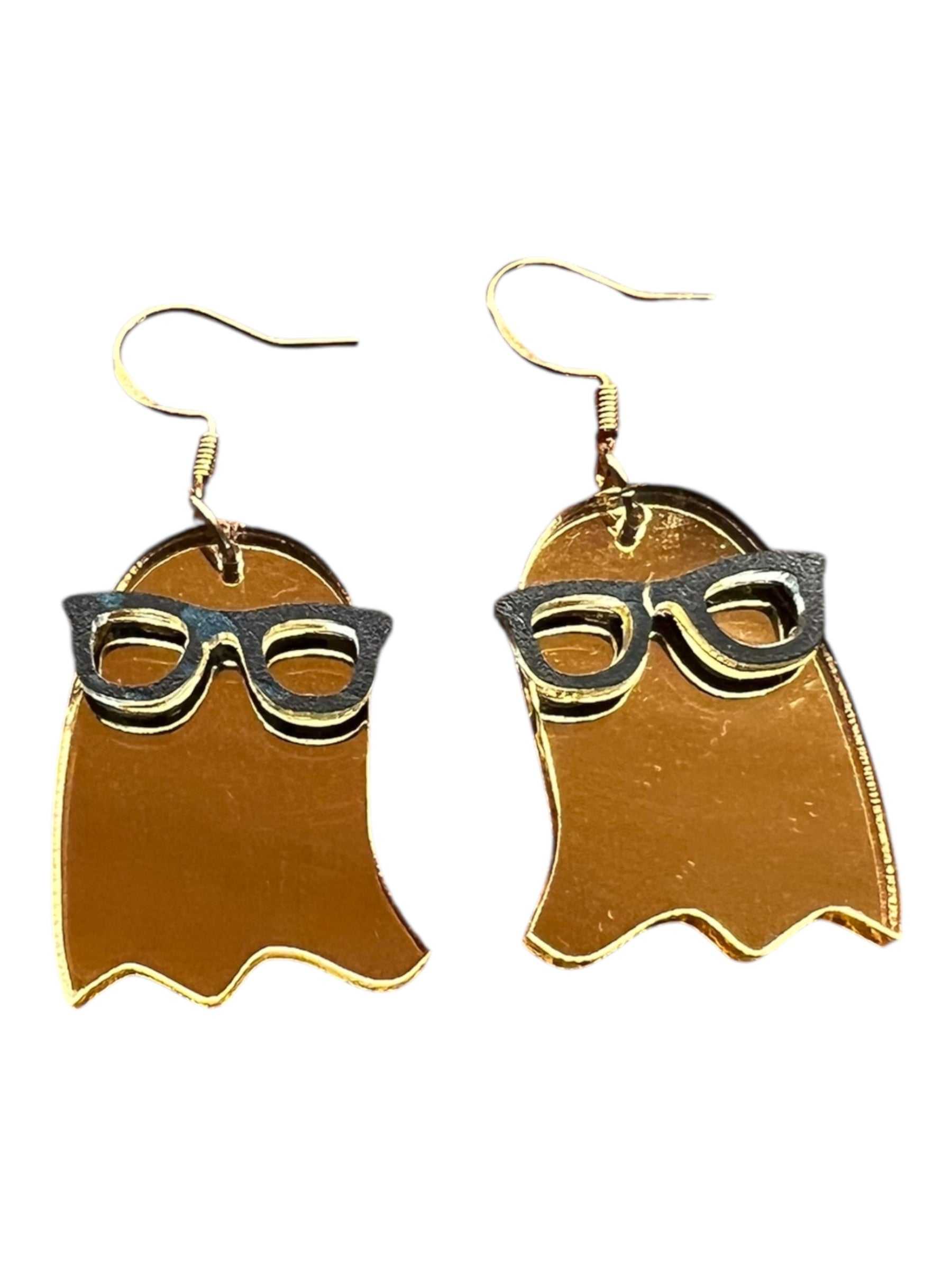 Gold Shimmer Ghost Earrings
