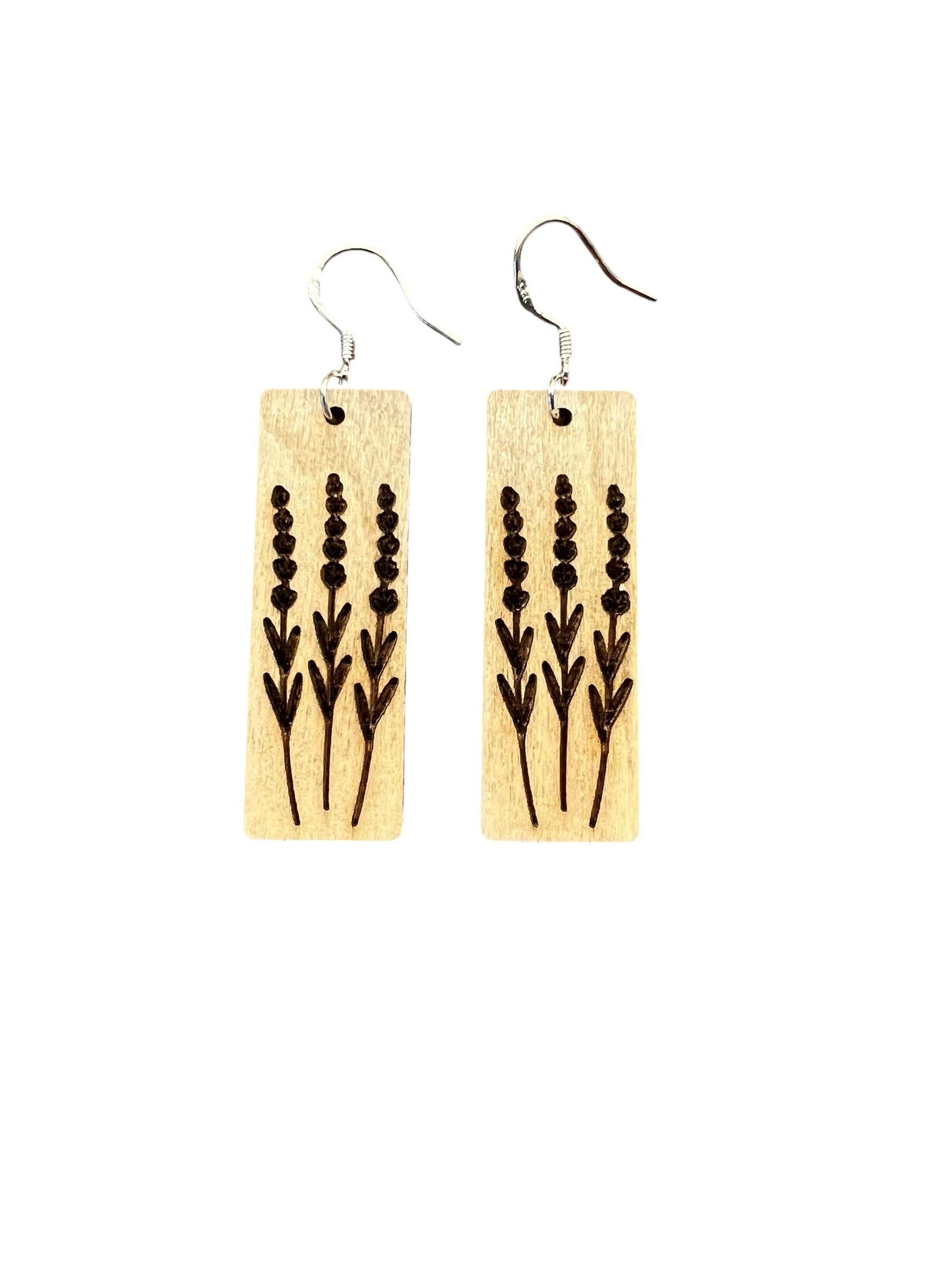 Upcycled Lavender Earrings