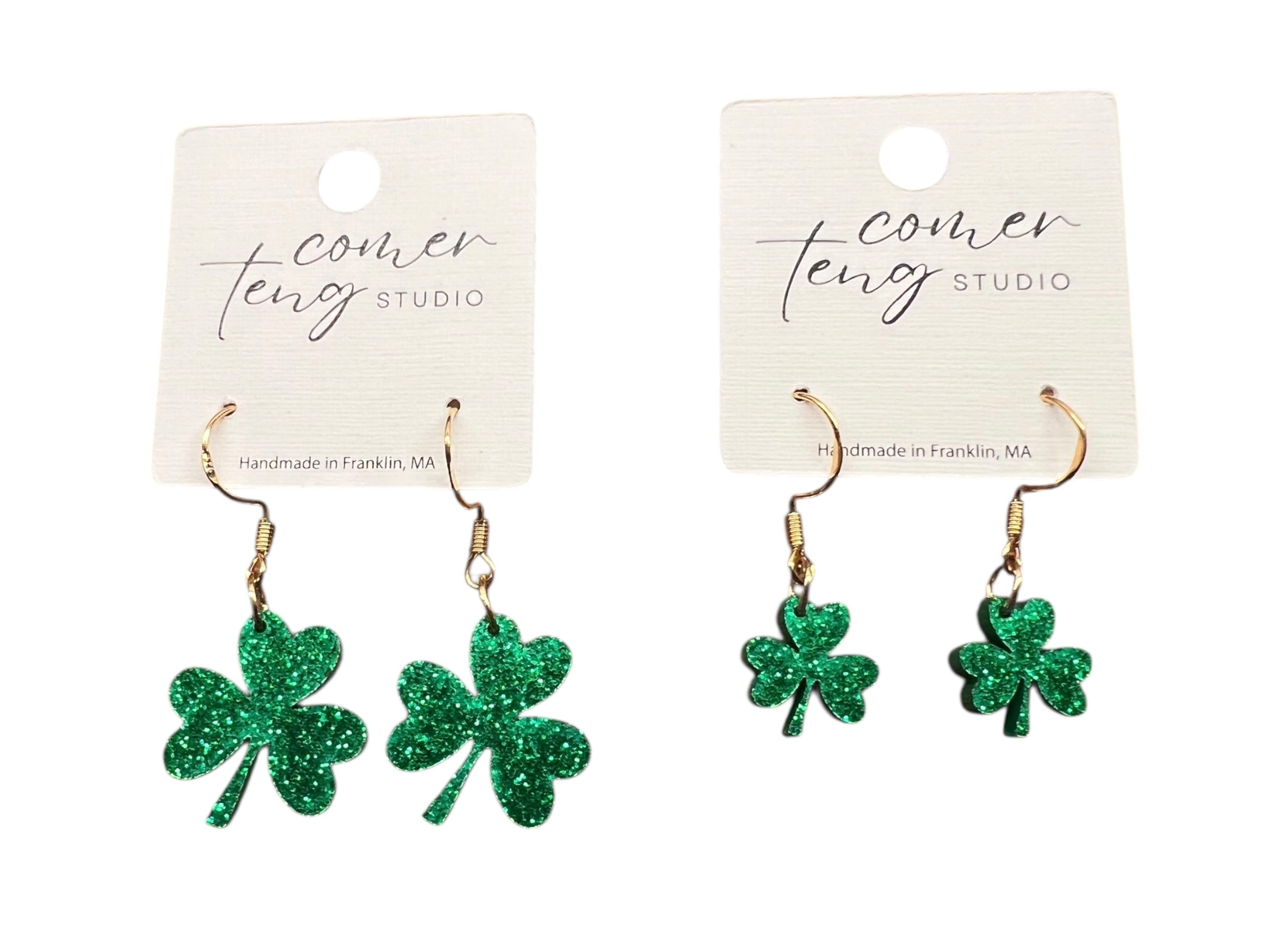 Sparkle Shamrock Earrings