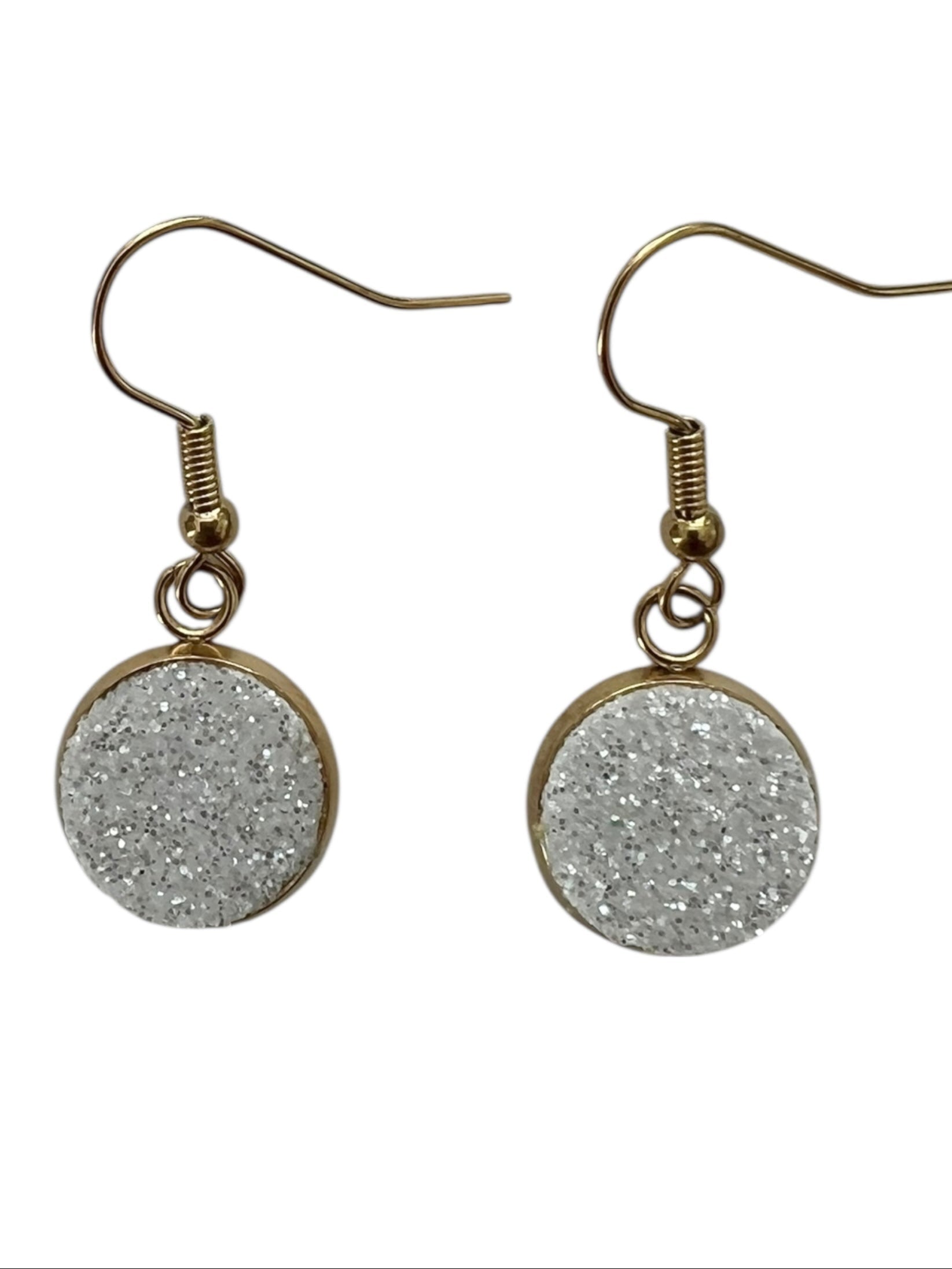 Snow Shimmer Dot Earrings