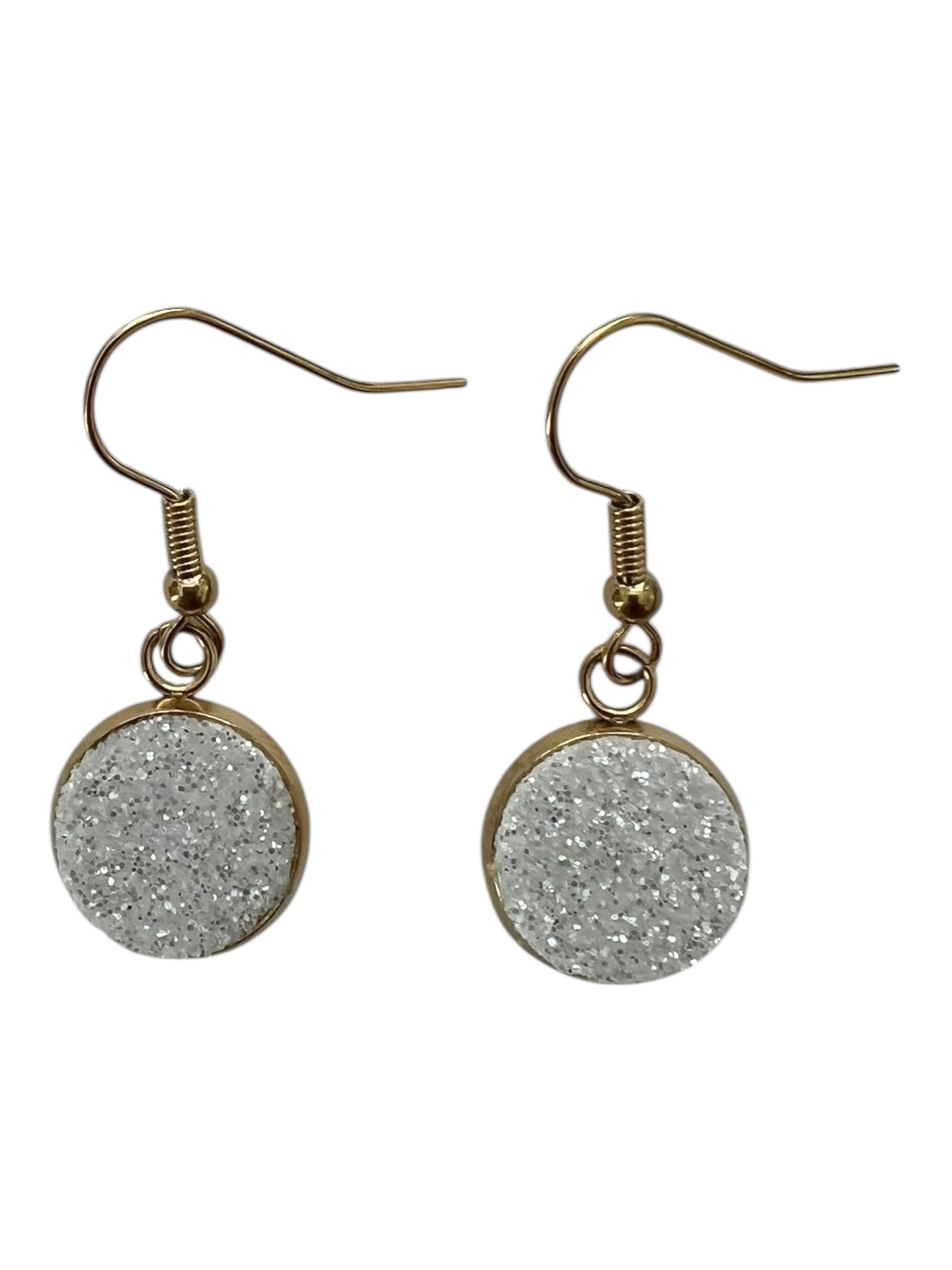 Snow Shimmer Dot Earrings