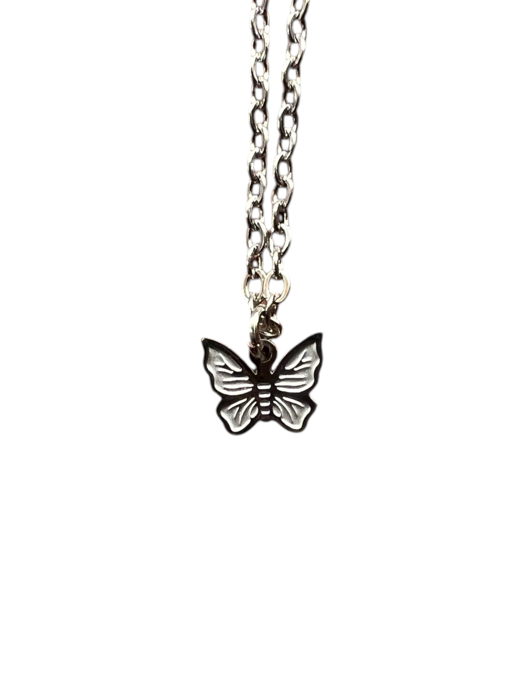 Petite Butterfly Charm Necklace