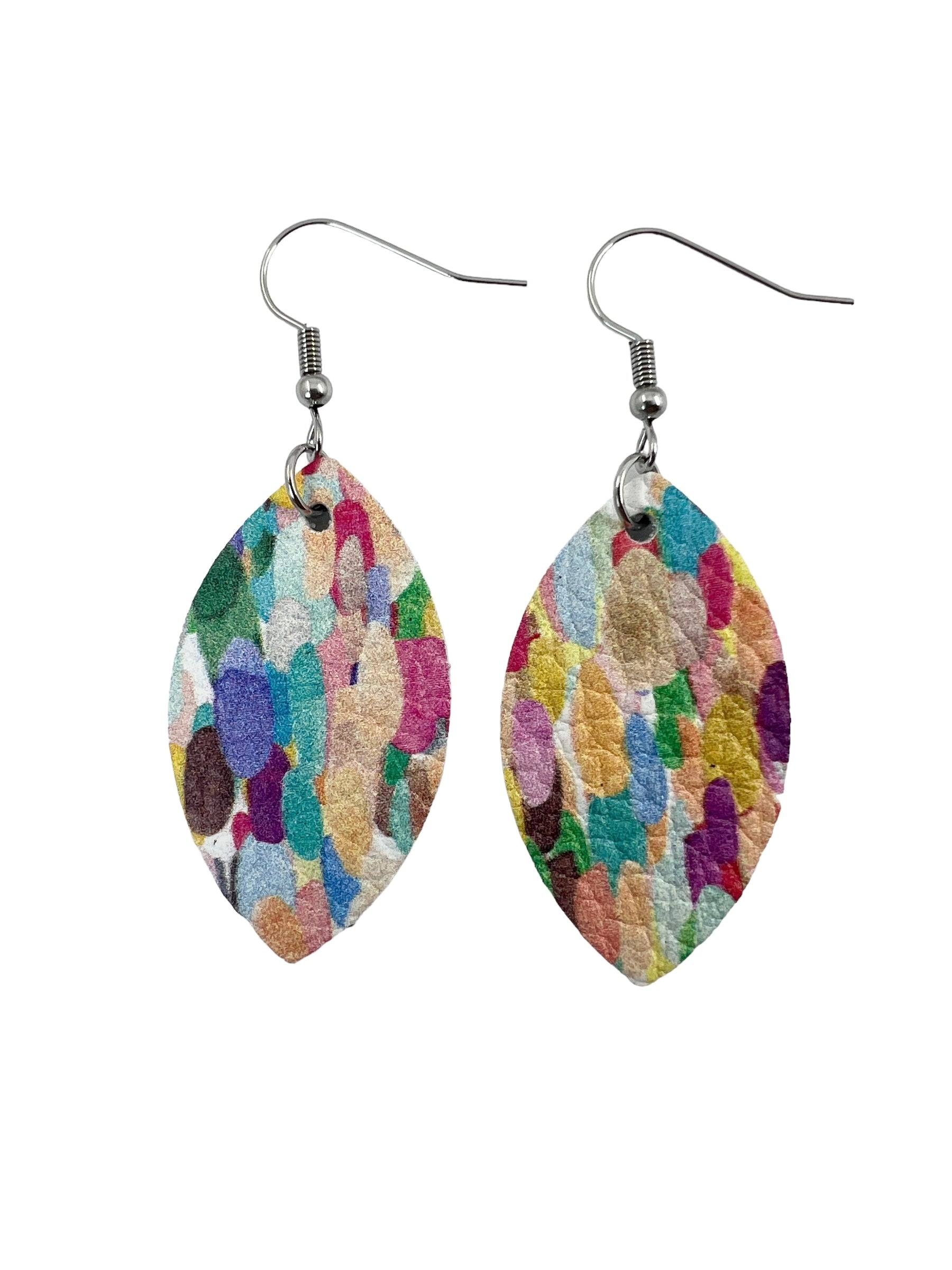 Paint Splash Leaf Earrings