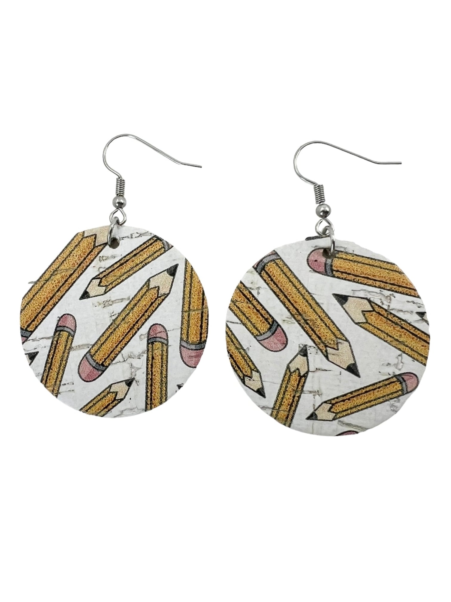 Pencil Cork Confetti Dot Earrings